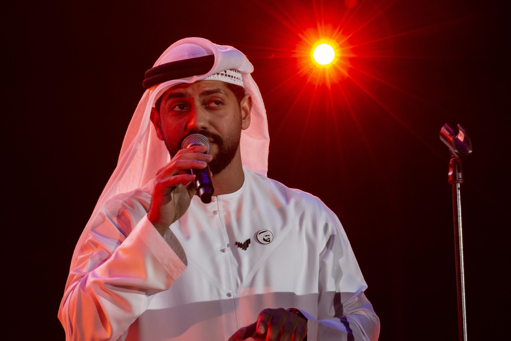 Mohamed Al-Shehhi performs at Jubilee Stage m16451