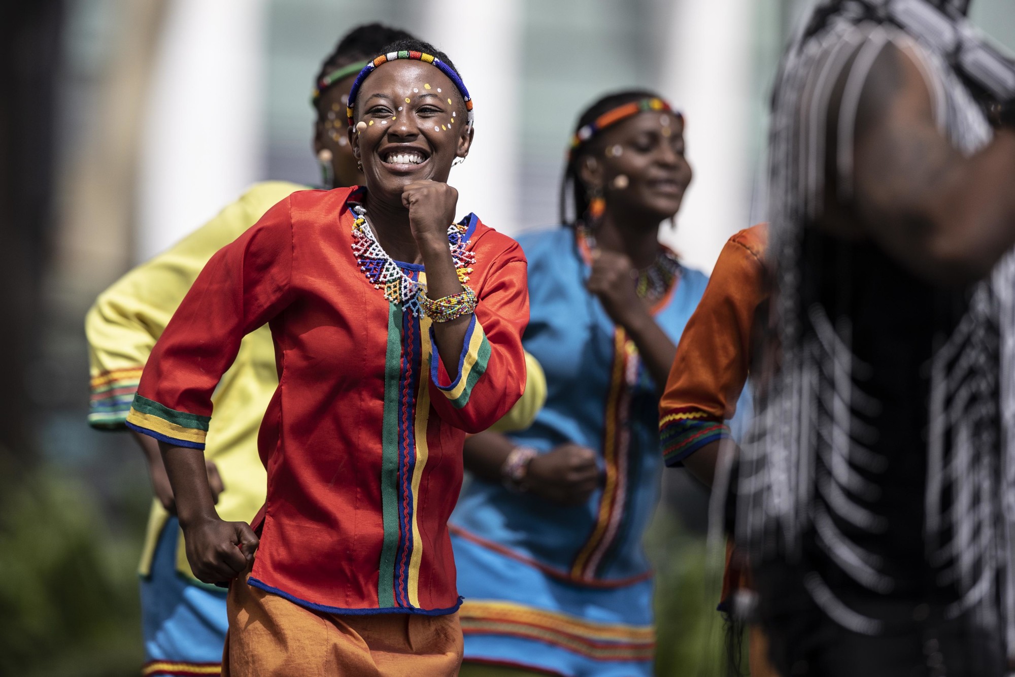 Cultural performance during the South Africa National Day Ceremony at Al Wasl m70258