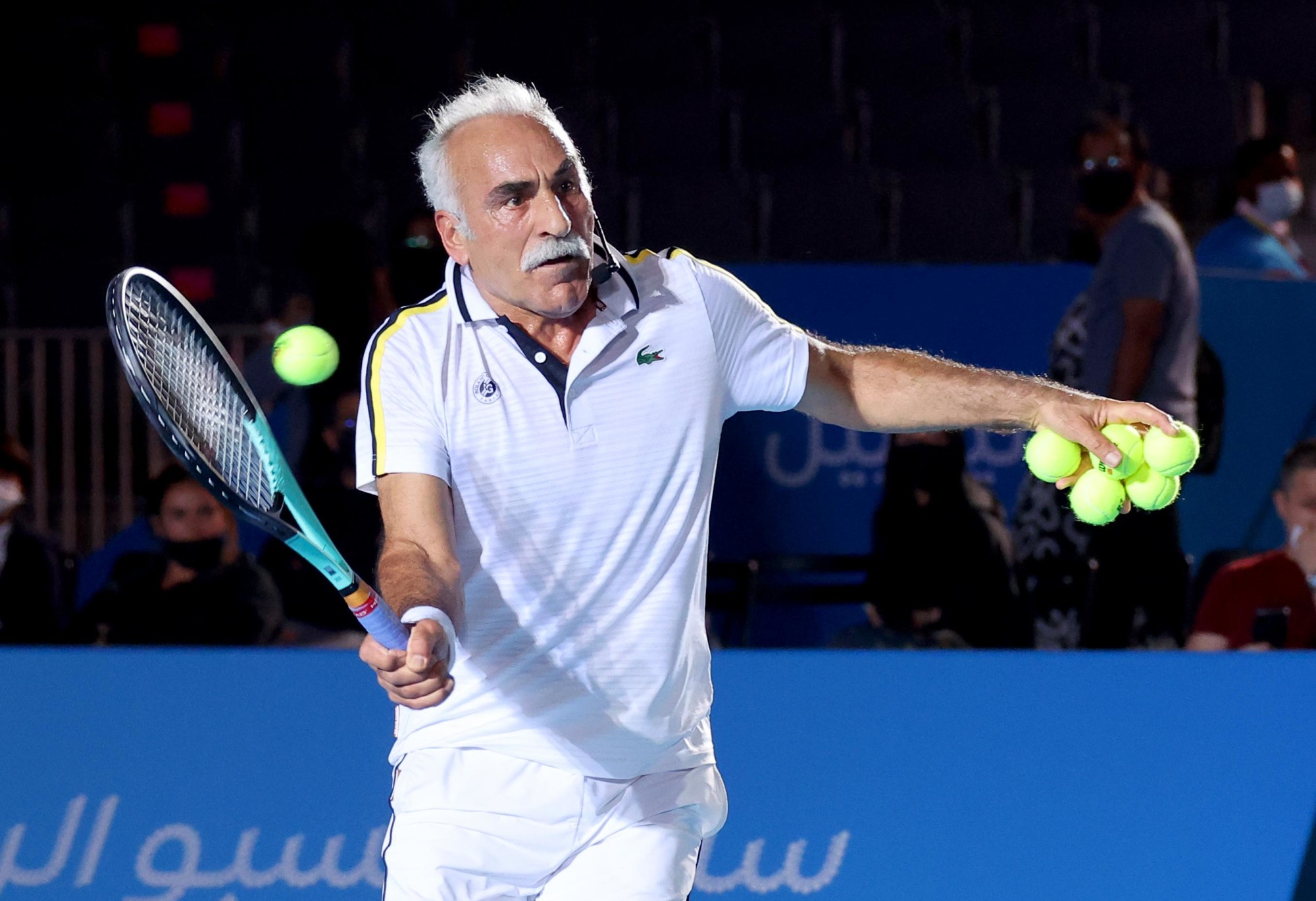 Tennis Player Mansour Bahrami in the Men-s Exhibition Match against Fabrice Santoro during World Tennis week at the Expo Sports Arena m52869