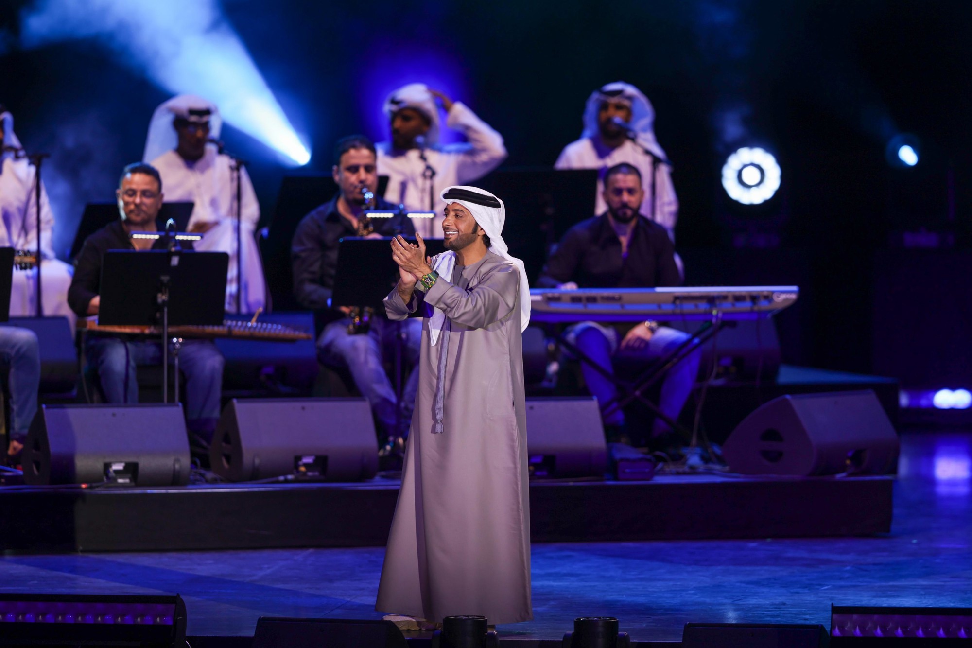 Eidah Al Menhali performs at Jubilee Stage during UAE National Day and the Golden Jubilee Celebrations m16105