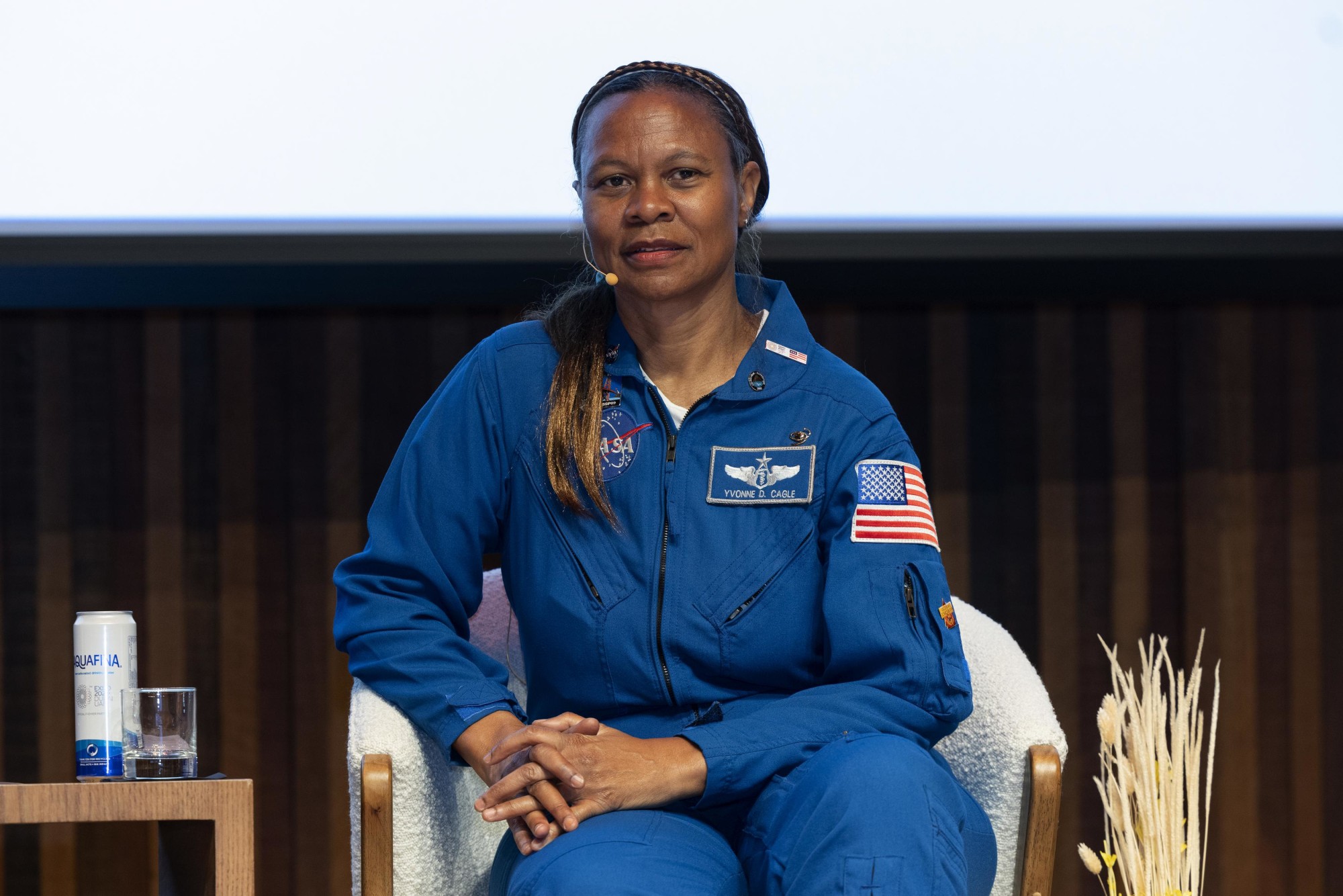 Dr Yvonne Cagle, Physician, professor, retired Air Force Colonel and former Astronaut, USA during the World Majlis - At the Speed of Life Faster and Safer Medical Innovations at Terra Auditorium m41373