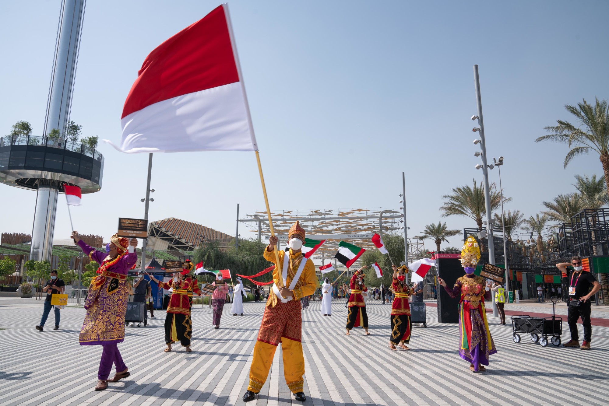 Indonesia National Day Parade on Ghaf Avenue m8279