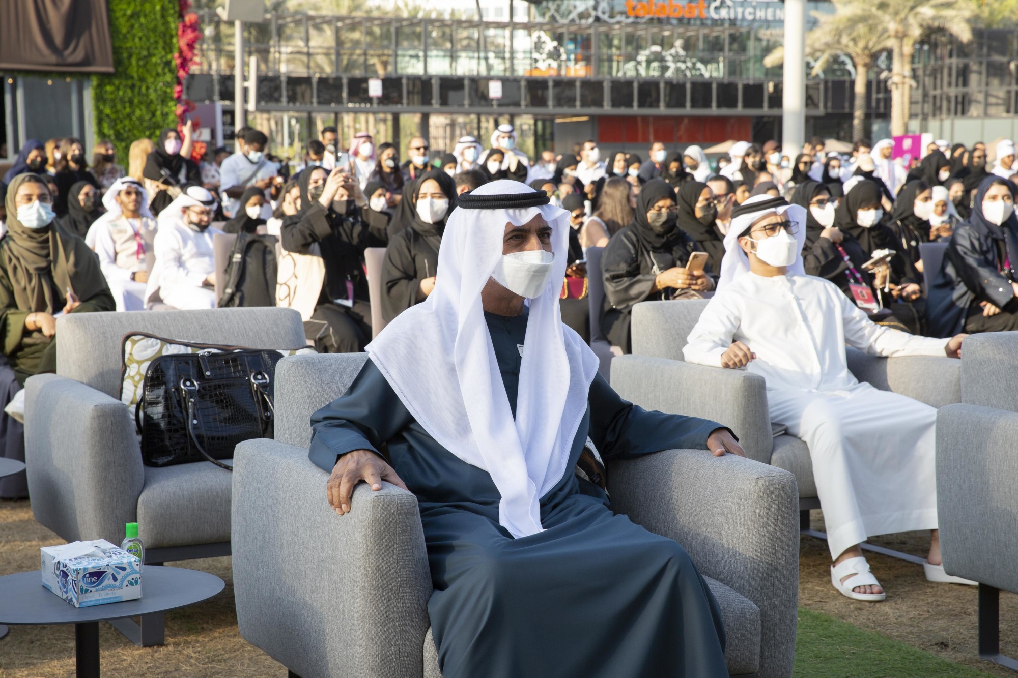 His Excellency Sheikh Nahayan Mabarak Al Nahayan, UAE Minister of Tolerance and Coexistence Commissioner General of Expo 2020 Dubai during International Volunteers Day - Flagship Public event at Jubilee Stage m17413