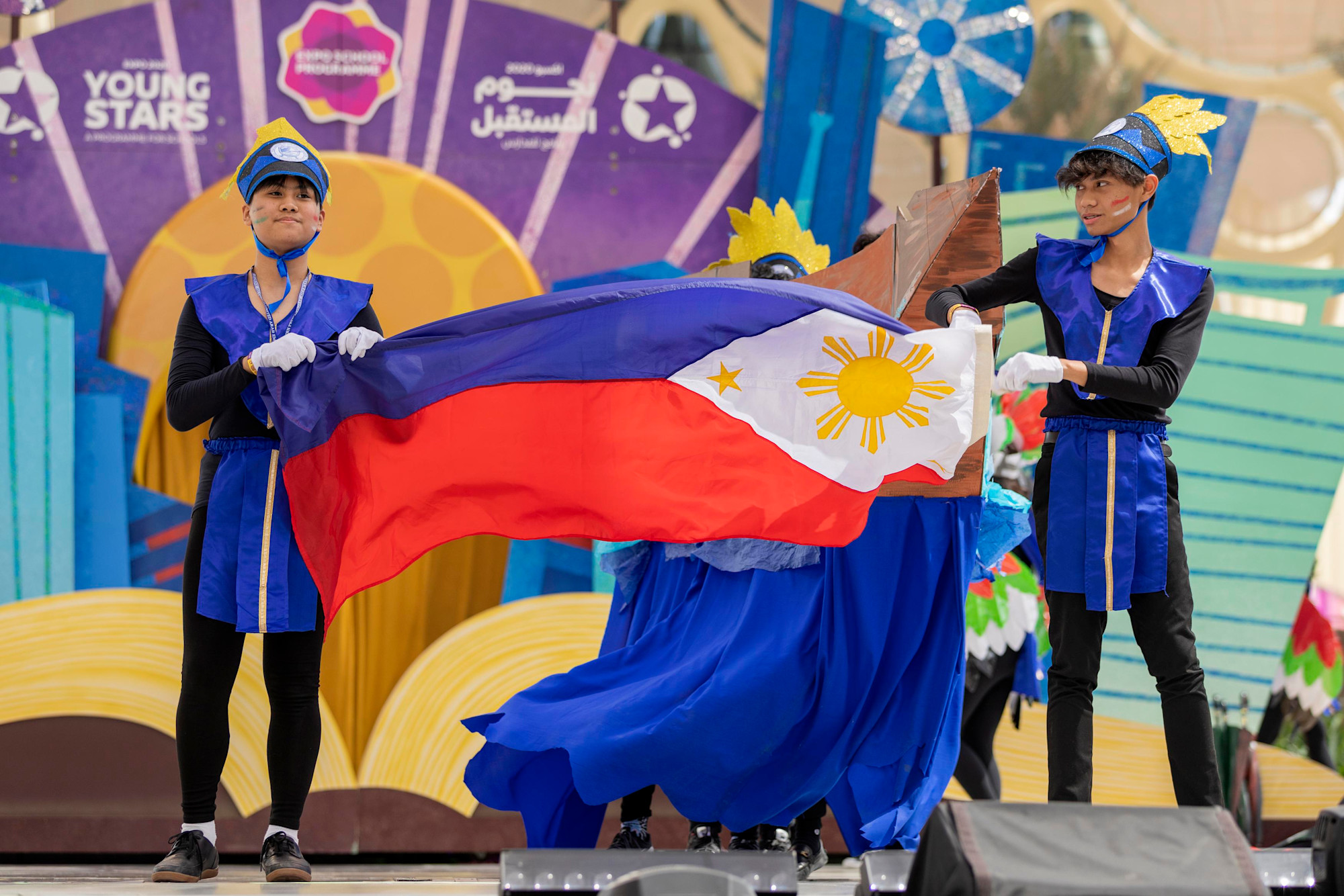 Far Eastern Private School, Halwan Campus, Sharjah perform during Expo Young Stars on Al Wasl Stage m56703