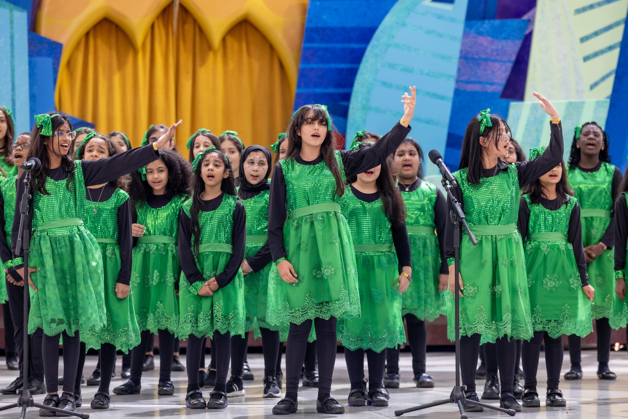 Gems Cambridge International School, Sharjah performs during Expo Young Stars at Al Wasl m59731