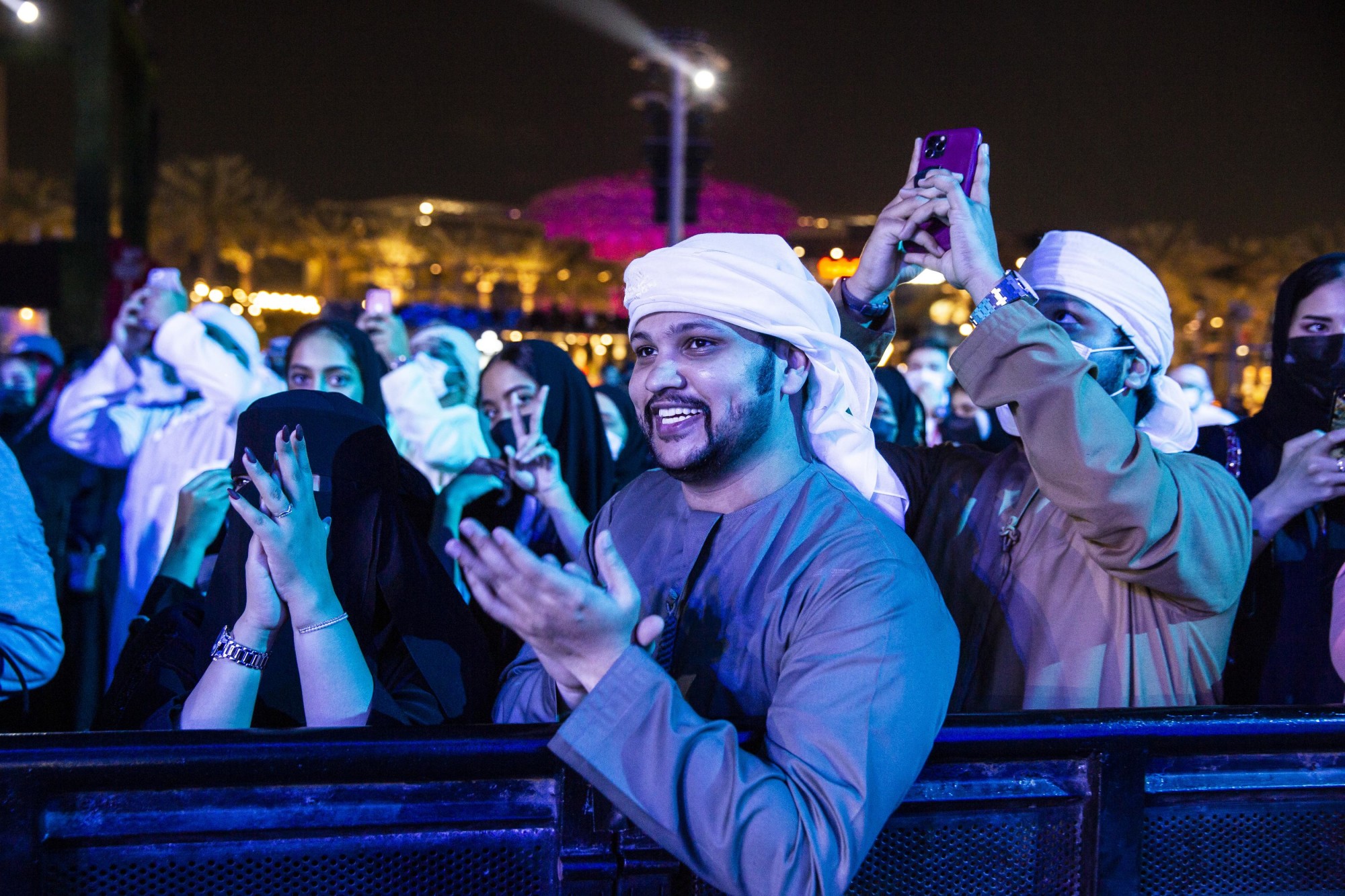 Visitors watch Mohamed Al-Shehhi perform at Jubilee Stage m16456