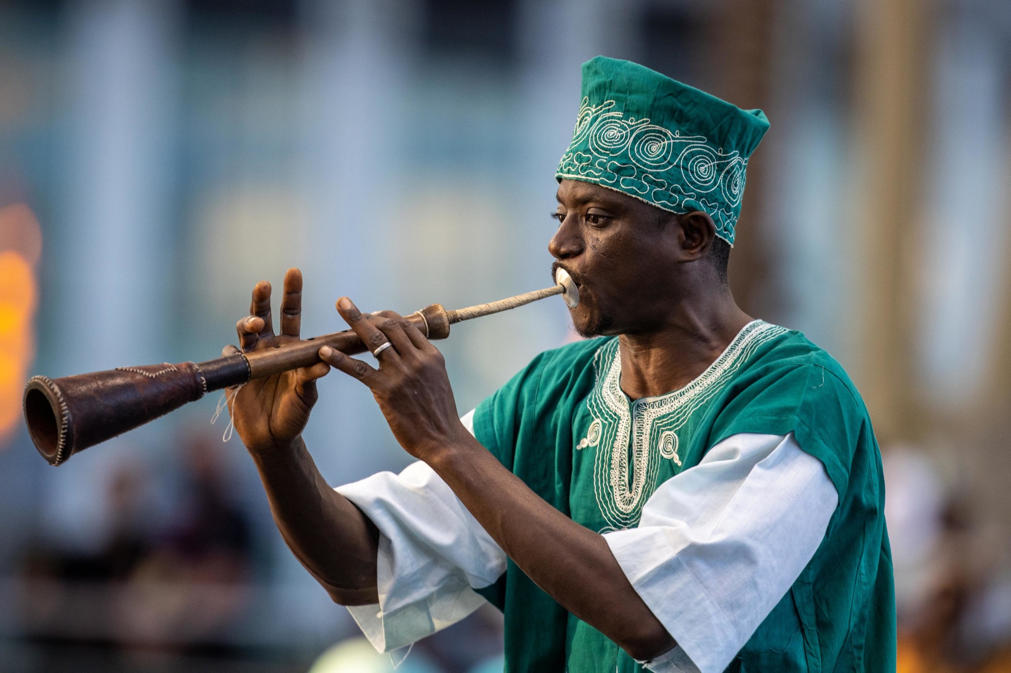 A cultural performer during the Nigeria National Day Ceremony at Al Wasl m16286