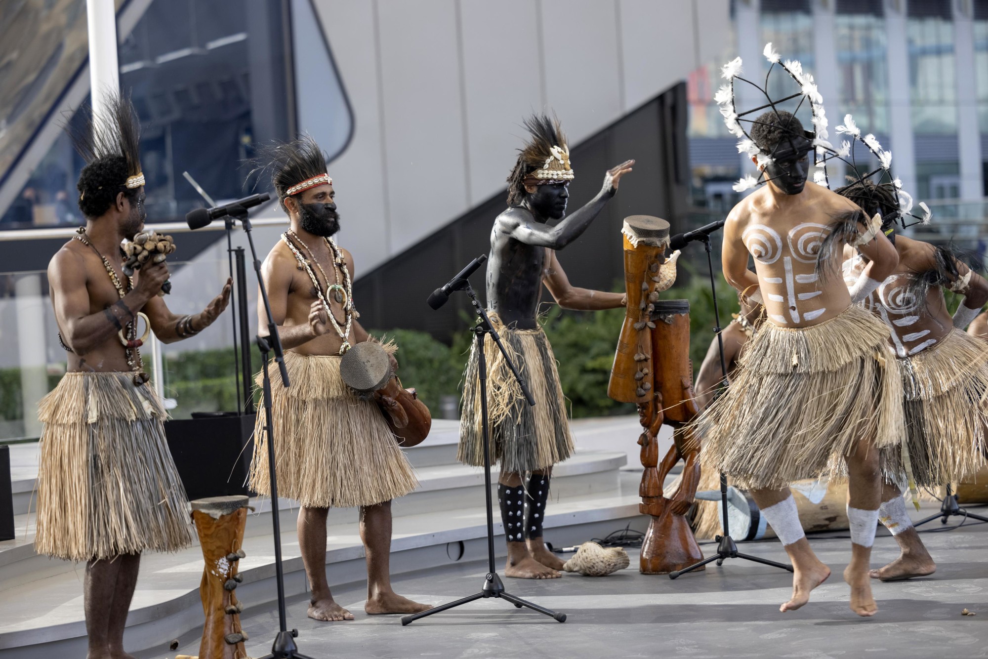 Cultural performance during the Papua New Guinea National Day Ceremony at Al Wasl m56789