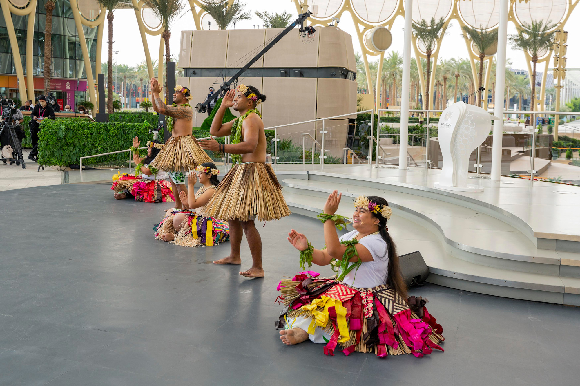 Cultural performance during the Tuvalu National Day Ceremony at Al Wasl m30965