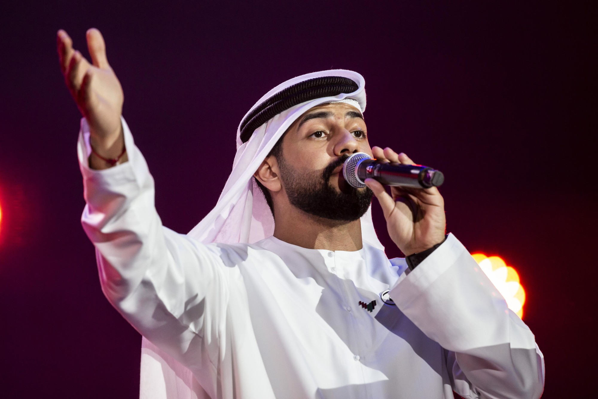 Mohamed Al-Shehhi performs at Jubilee Stage m16450