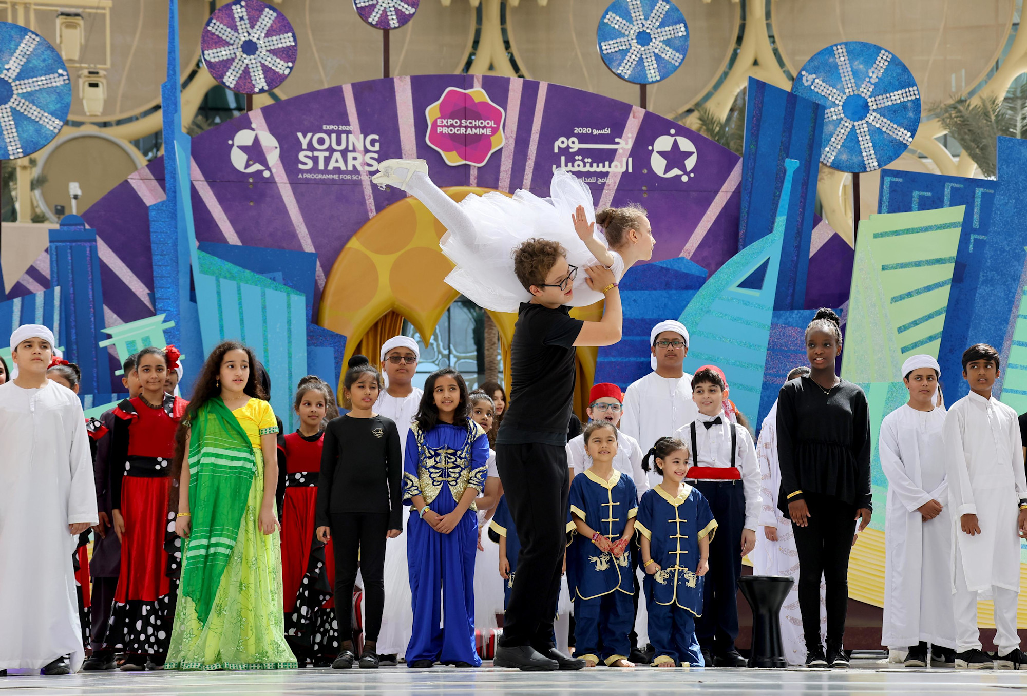 The City School International, Dubai perform during Expo Young Stars at Al Wasl m57128