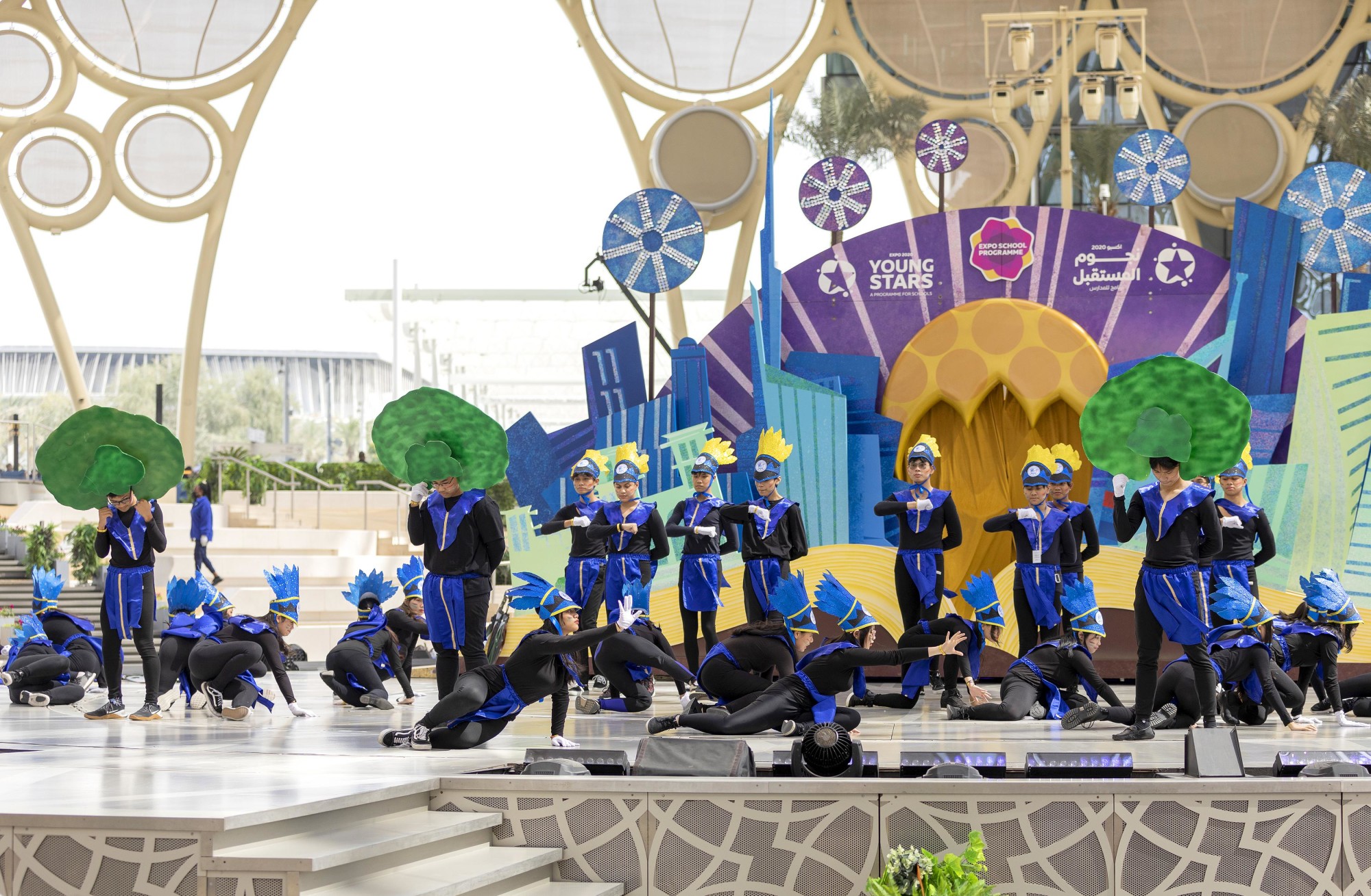 Far Eastern Private School, Halwan Campus, Sharjah perform during Expo Young Stars on Al Wasl Stage m56698