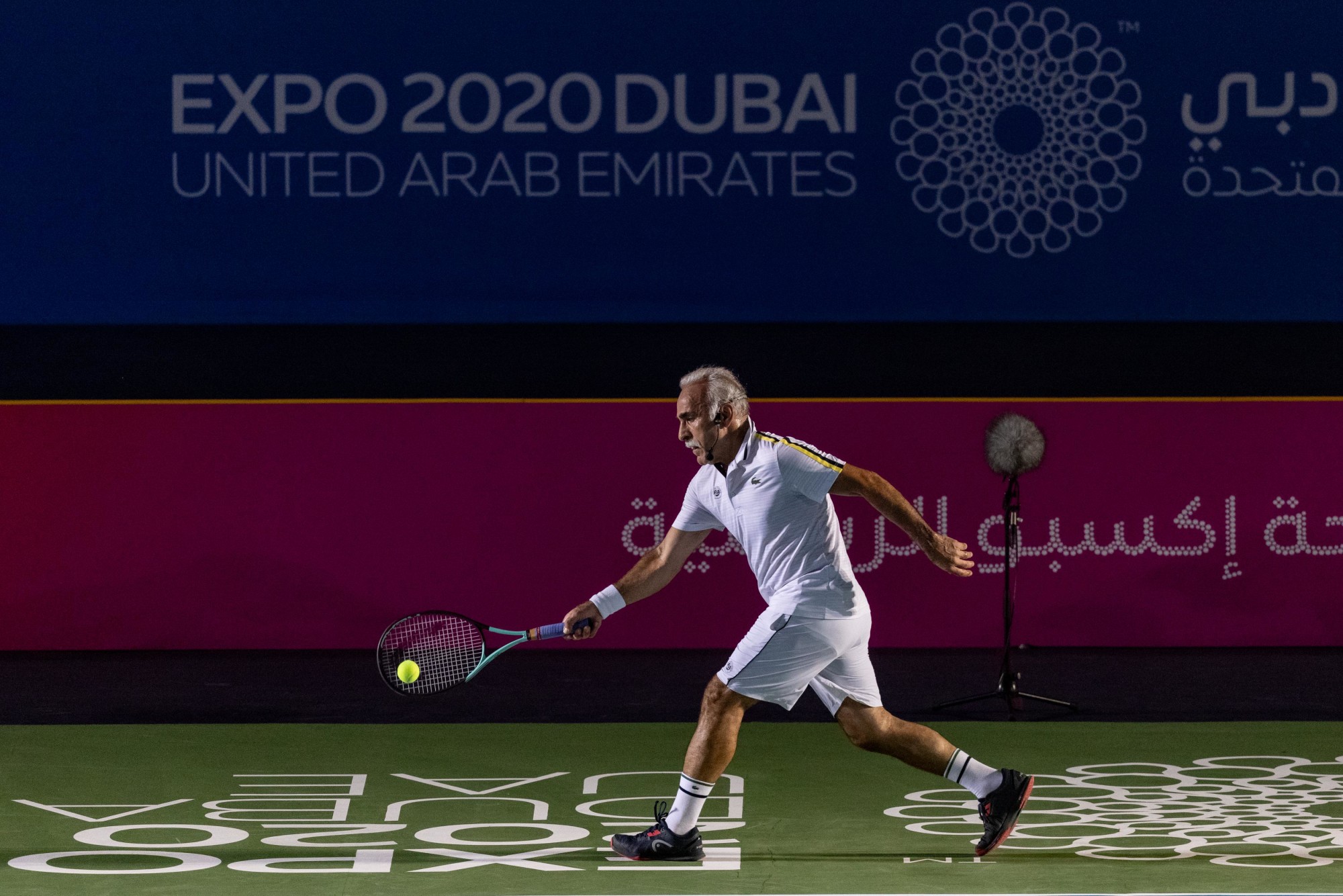 Tennis Player Mansour Bahrami in the Men-s Exhibition Match against Fabrice Santoro during World Tennis week at the Expo Sports Arena m52827