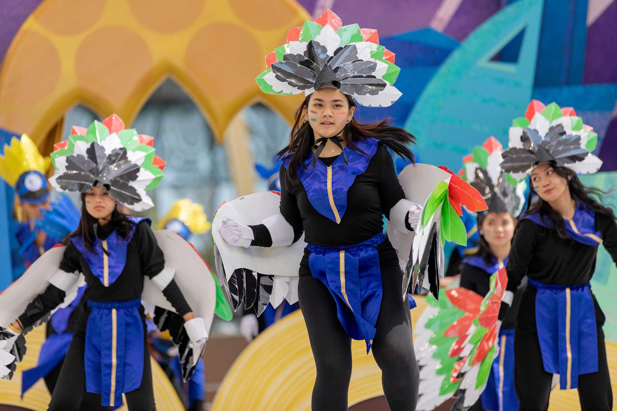 Far Eastern Private School, Halwan Campus, Sharjah perform during Expo Young Stars on Al Wasl Stage m56705