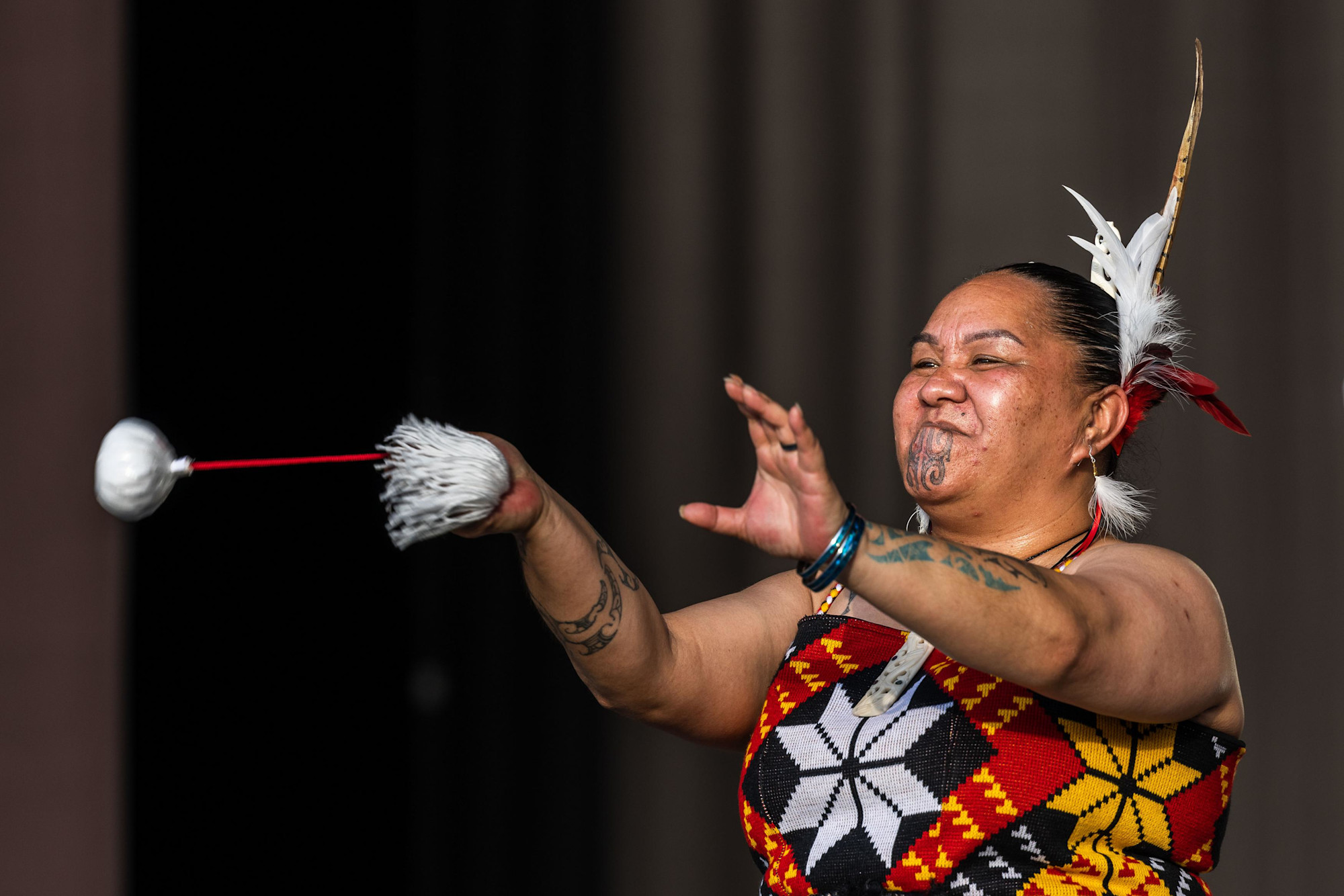 Kapa Haka Performance Kahurangi Maori Dance Theatre at Dubai Millennium Amphitheatre m10622