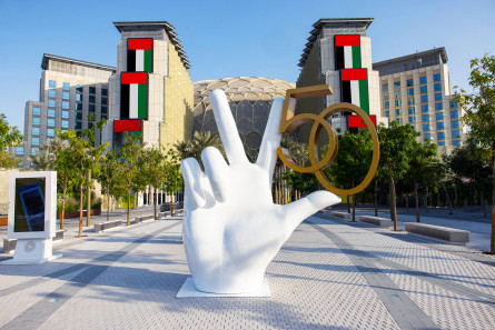 Installation in celebration of the 50th National Day of the UAE on Al Wasl Avenue Web Image Retouched