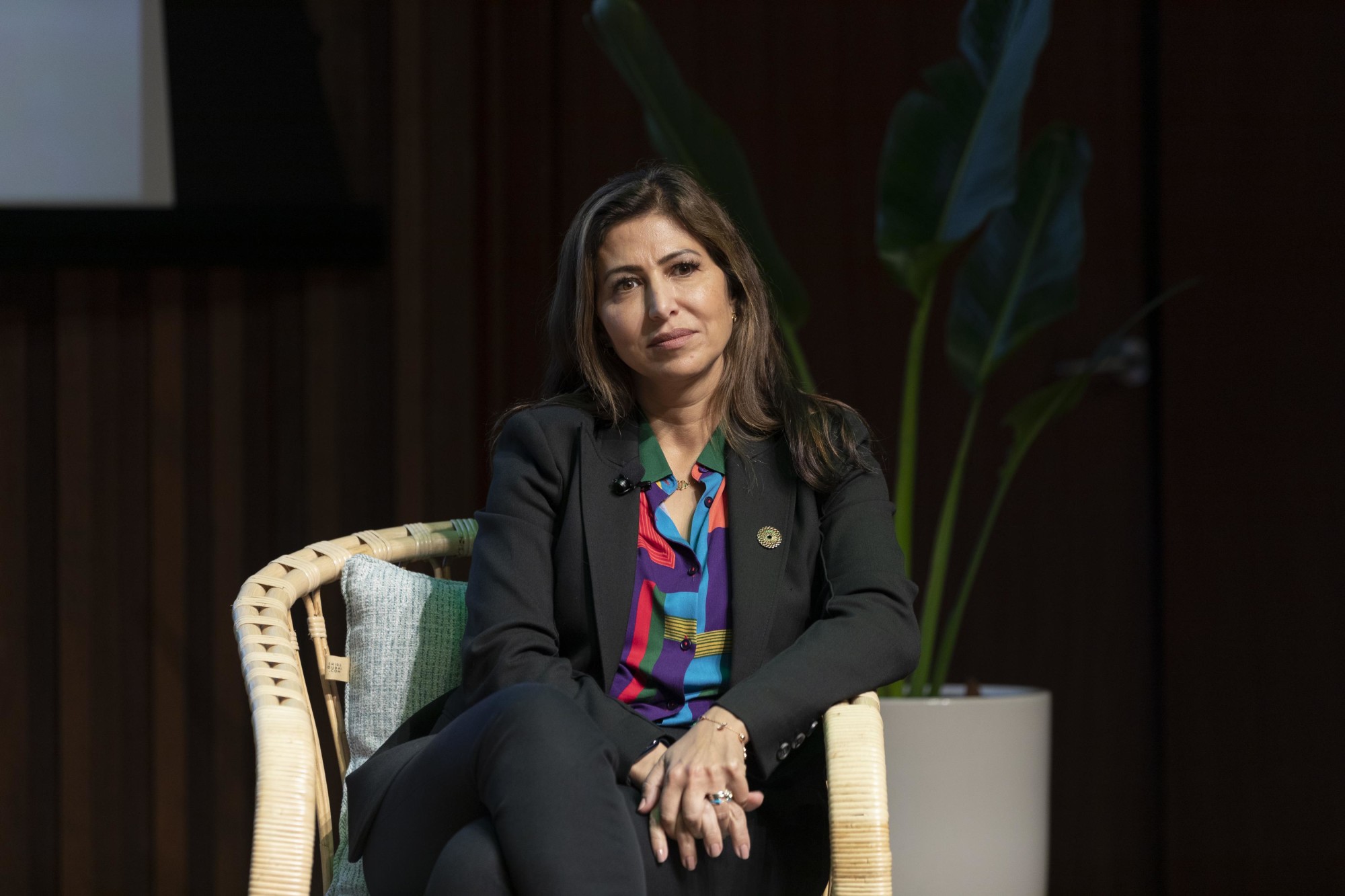 Dina Story, Director of Sustainability Operations at Expo 2020 Dubai speaks during the L’Oreal x Garnier “Can Beauty Go Green” event at the Terra Auditorium m35224