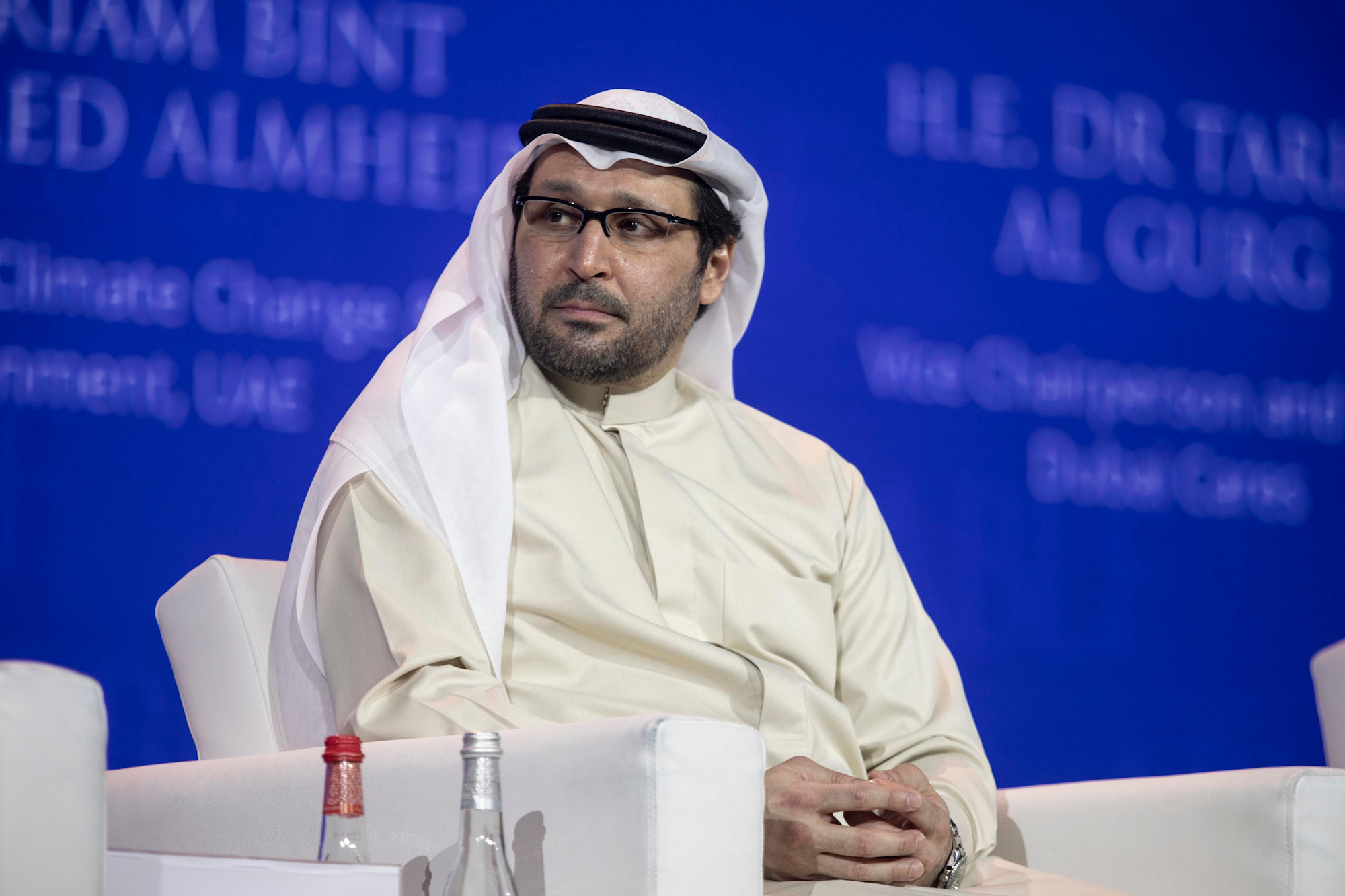 His Excellency Dr Tariq Al Gurg (L3), Vice Chairperson and CEO, Dubai Cares during the Dubai Cares Asian Business Leadership Forum Awards at Dubai Exhibition Centre m57454