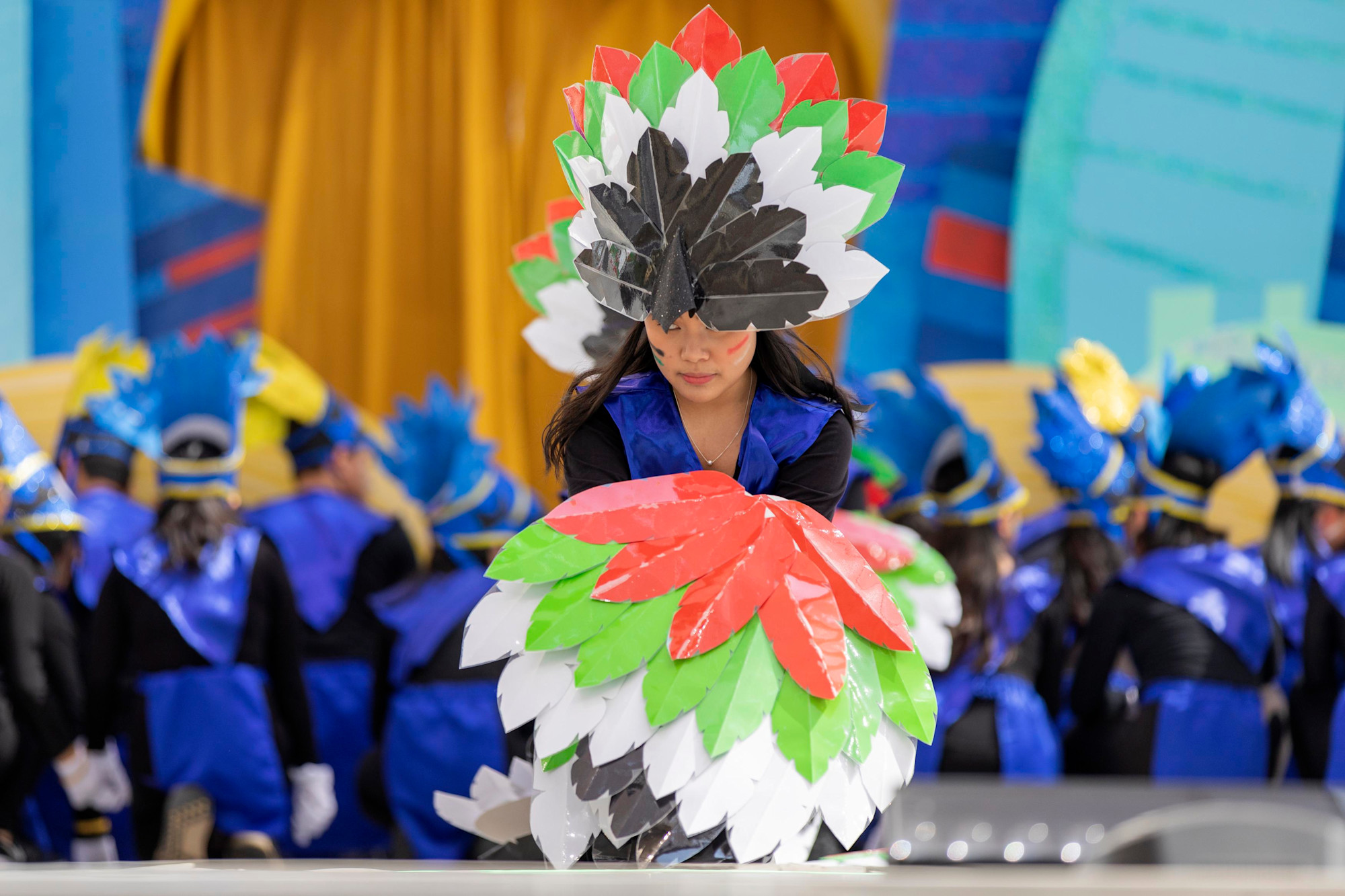 Far Eastern Private School, Halwan Campus, Sharjah perform during Expo Young Stars on Al Wasl Stage m56707