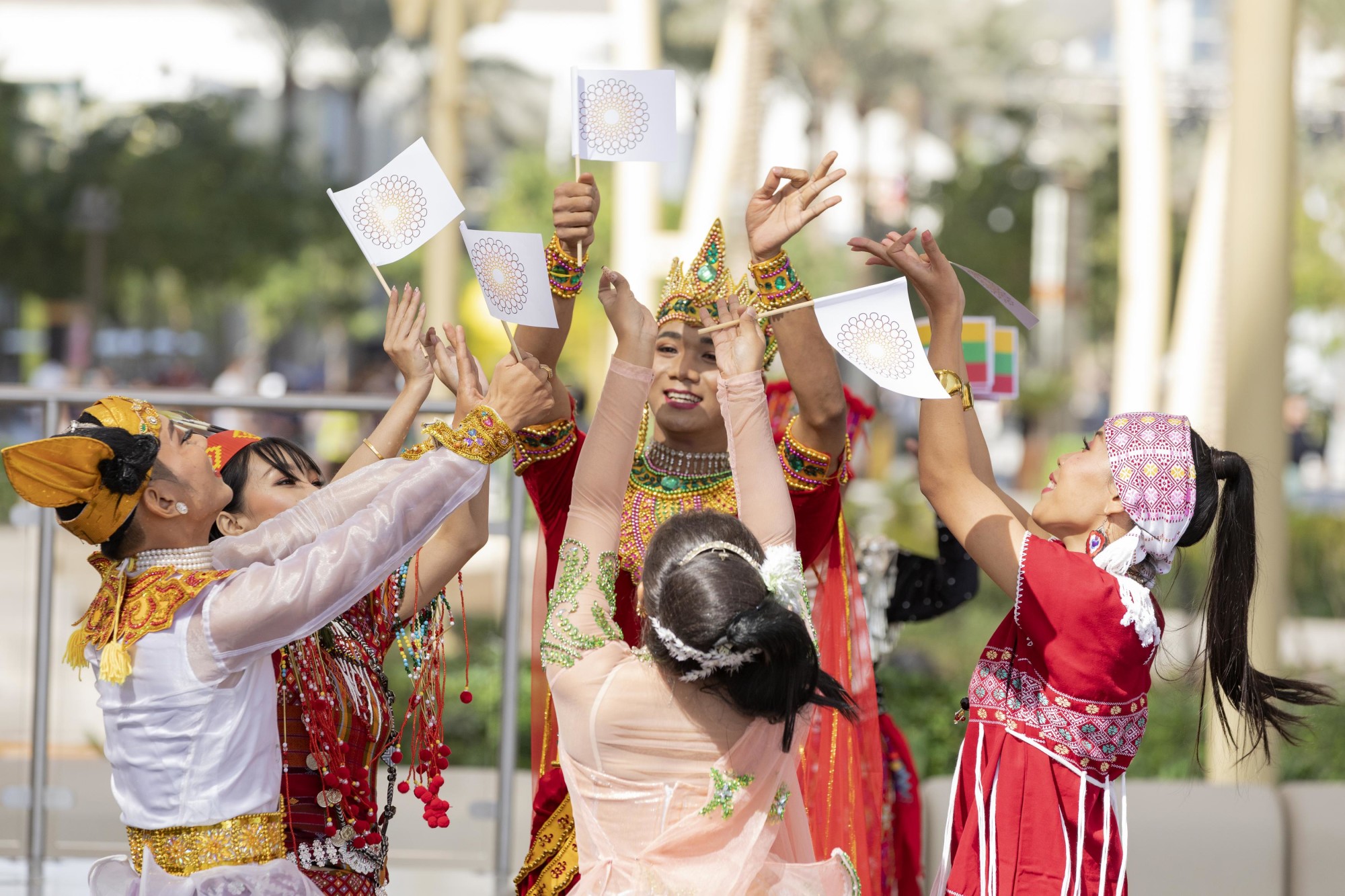 Cultural performance during the Myanmar National Day Ceremony at Al Wasl m52544