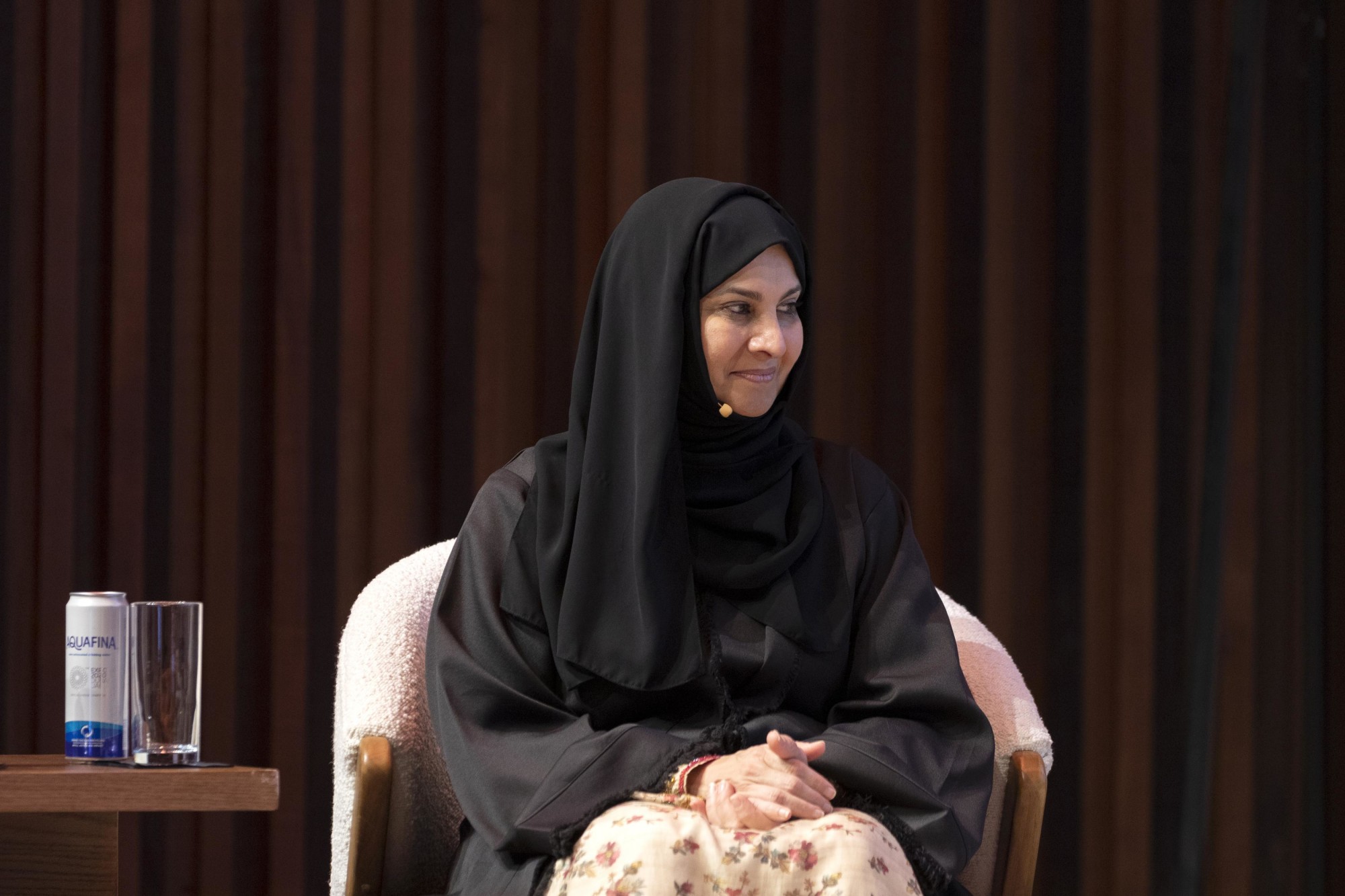 Habiba Al Marashi, Co-founder and Chairperson of Emirates Environmental Group UAE during the World Majlis Healthier World, Healthier People Designing Spaces that Heal our Planet at Terra Auditorium m40416