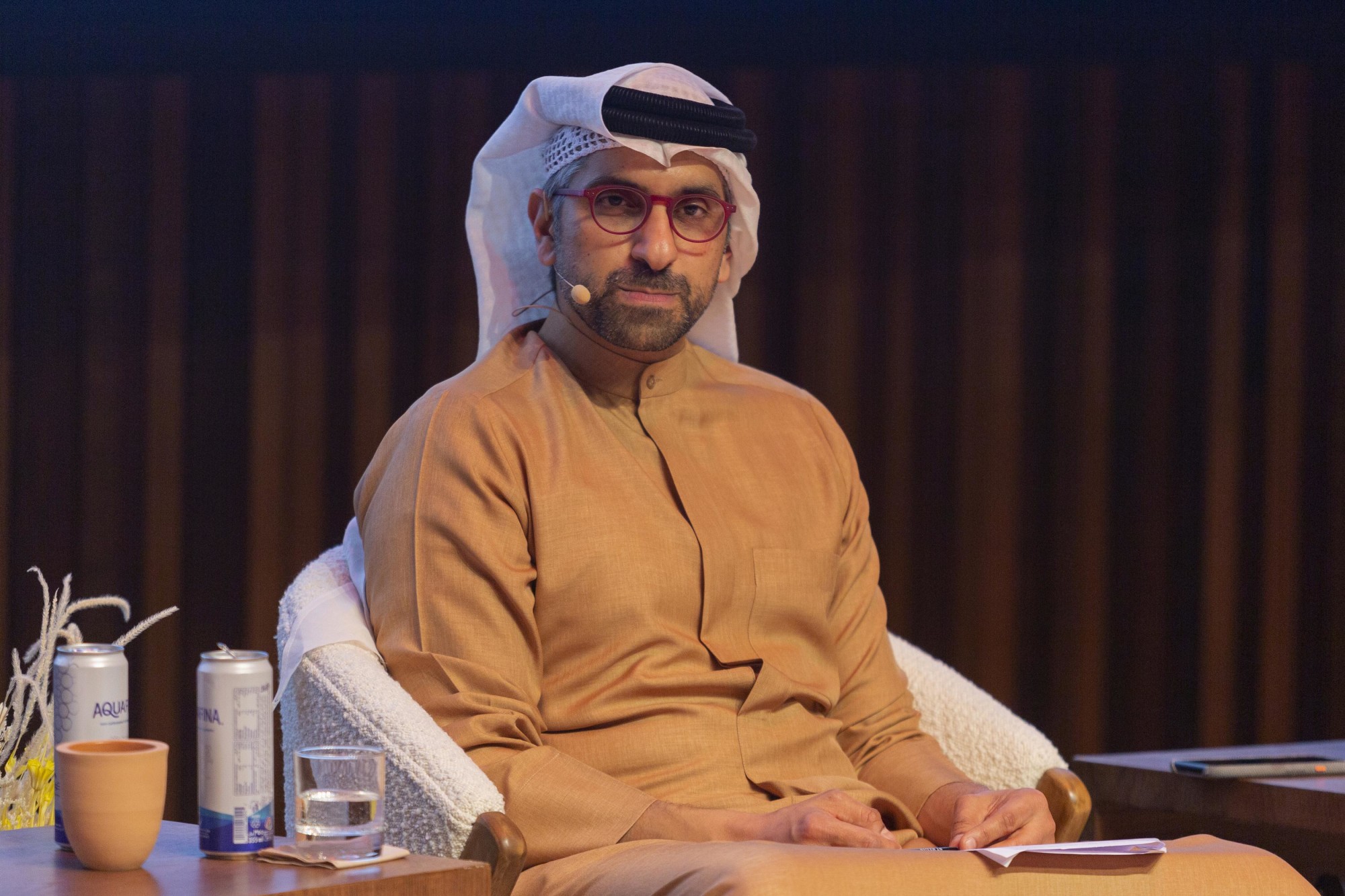 Sultan Sooud Al-Qassemi, Columnist, Researcher and moderator during World Majlis Equipping Youth to Thrive Rethinking Education for a Changing World at Terra Auditorium m22939