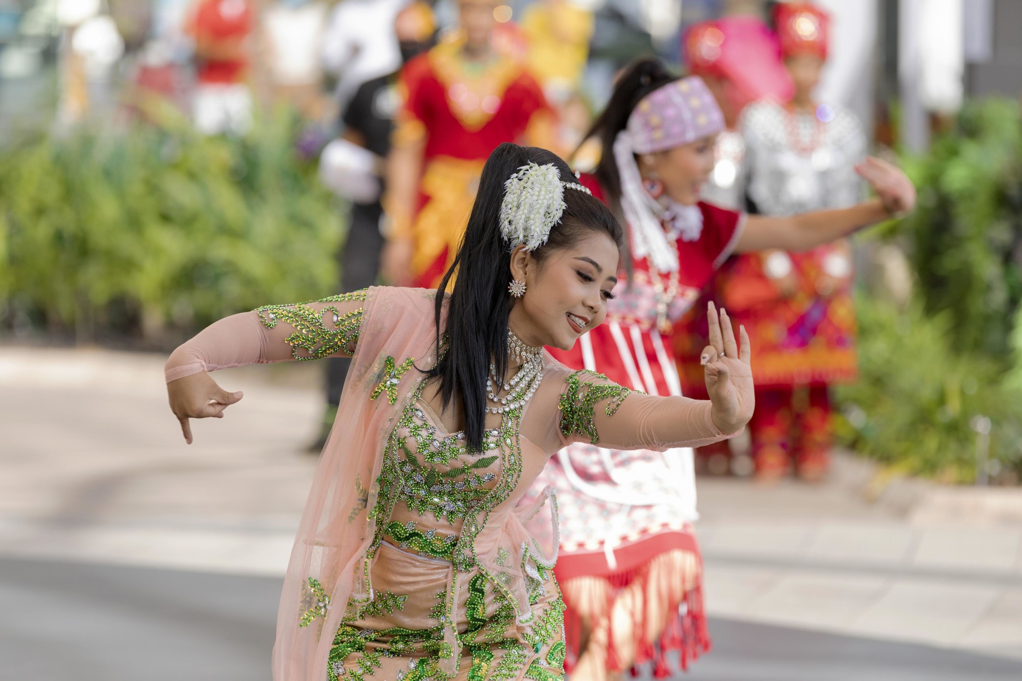 Cultural performance during the Myanmar National Day Ceremony at Al Wasl m52542