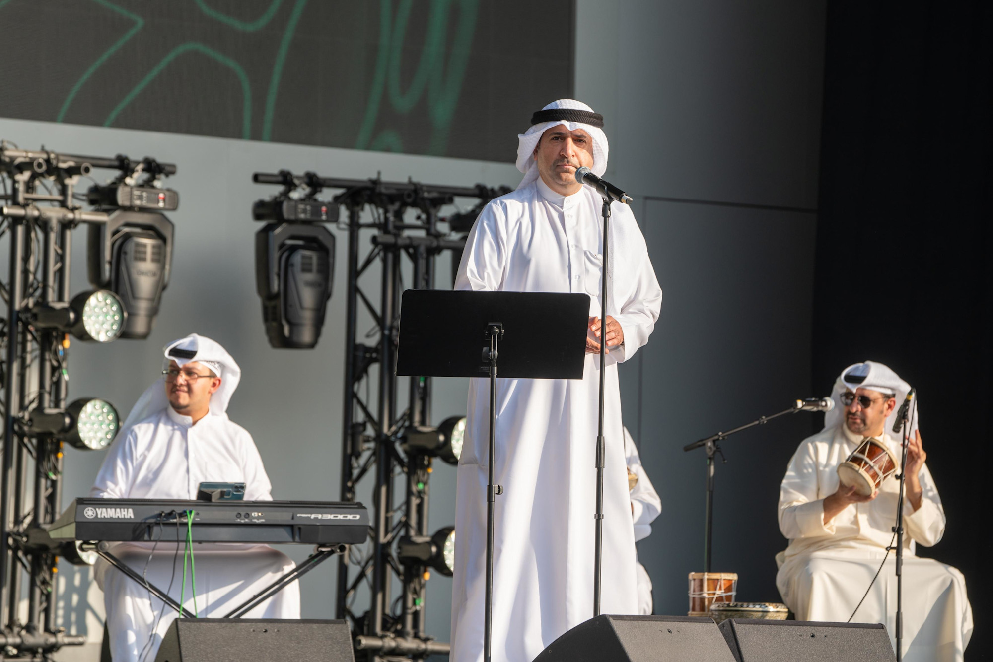Dr Bassam Al-Baloushi and the Kuwaiti Music Band perform at Dubai Millennium Amphitheatre m11767