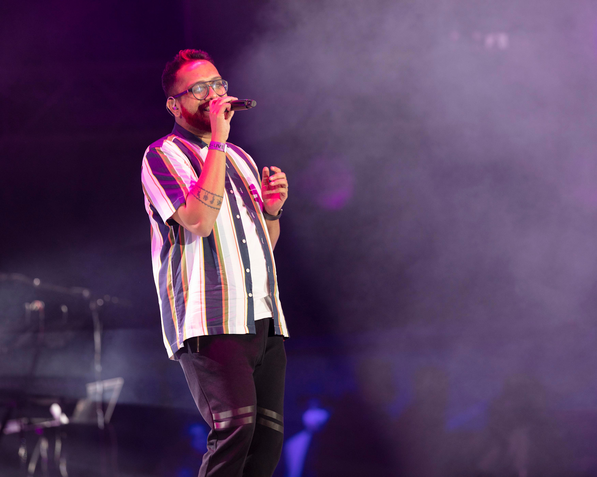 Sachin Warrier performs during the HIT Music Festival at Jubilee Stage m36490