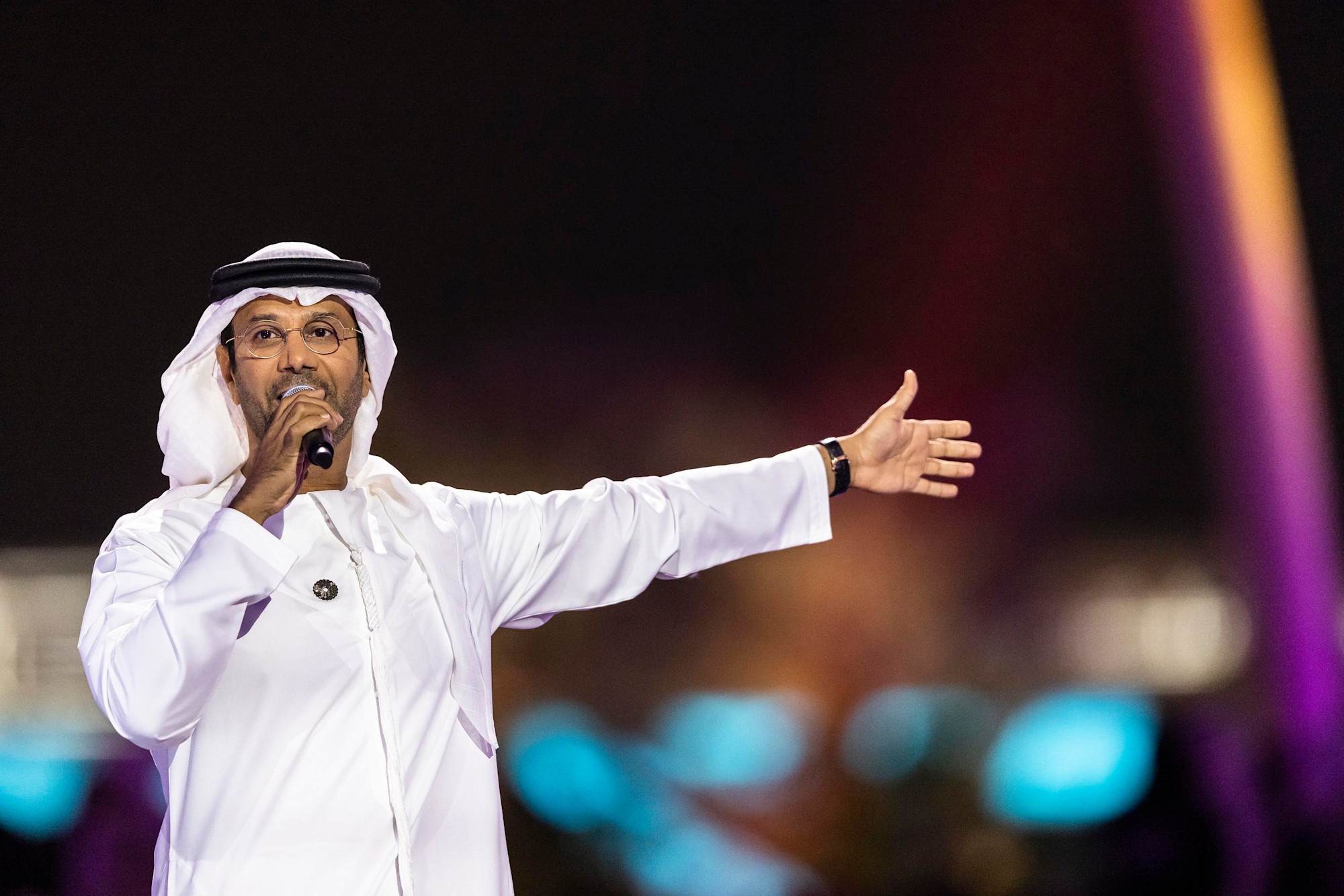 Infinite Nights Fayez Al Saeed performs on Al Wasl Stage m58494