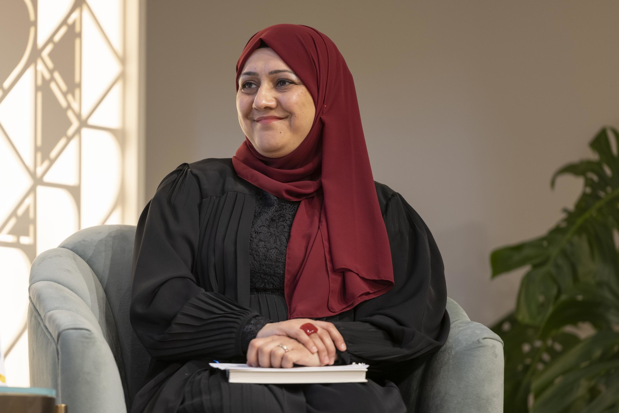 Huda Jawad, Feminist and Activist, Co-Director of Musawah during the Women in Arabia and Islam event - How Islam Inspires Sustainable Development at the Women’s Pavilion m35247