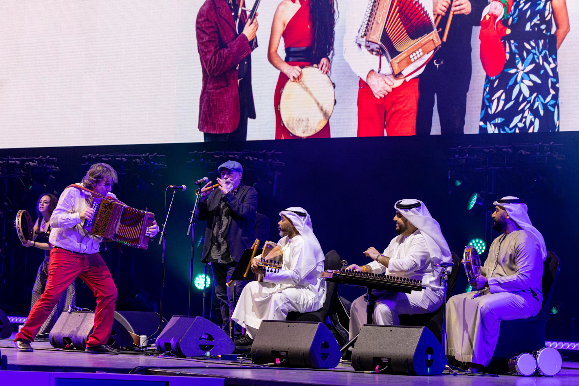 Ambrogio Sparagna & Orchestra Popolare Italiana perform at Dubai Millennium Amphitheatre m31953