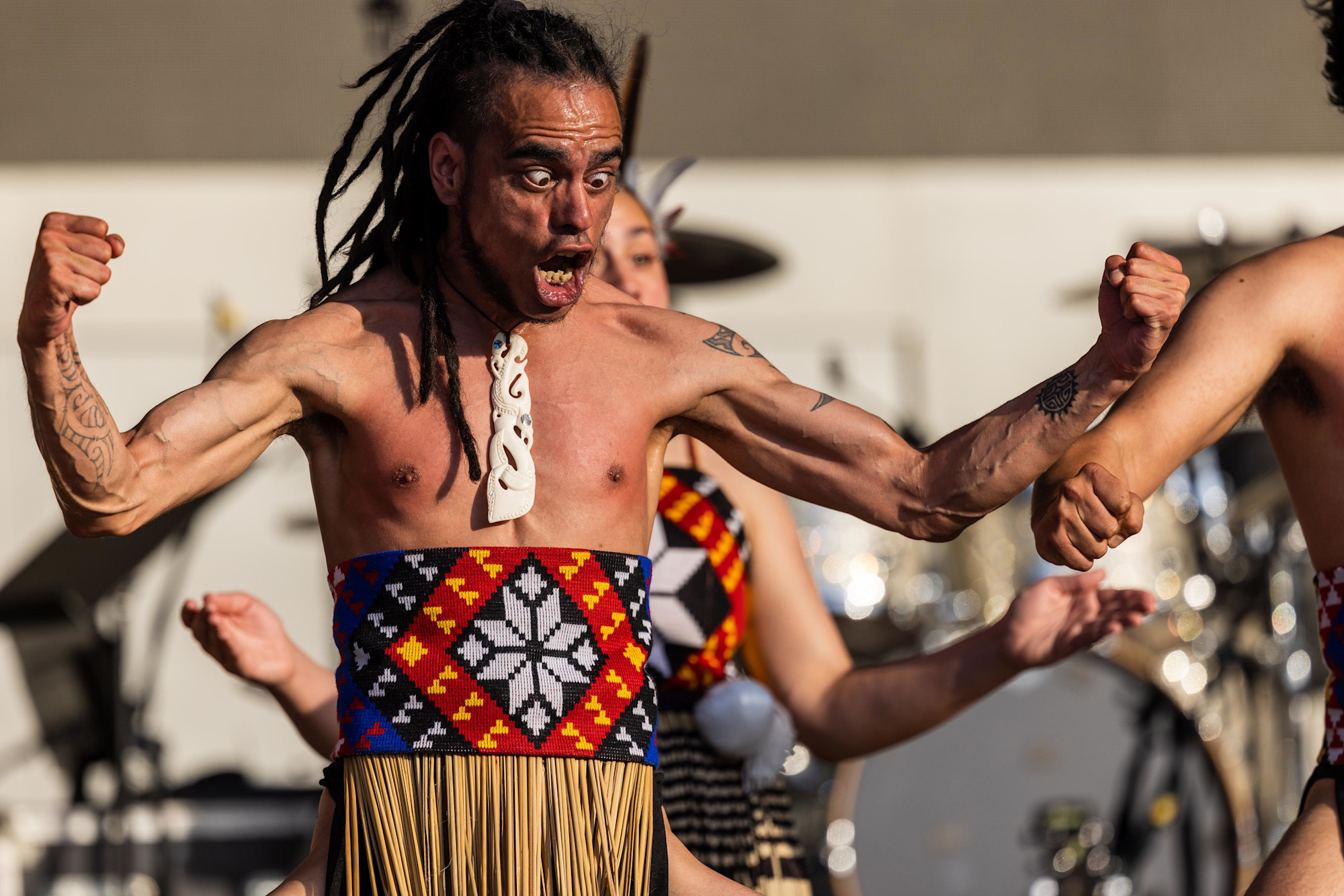 Kapa Haka Performance Kahurangi Maori Dance Theatre at Dubai Millennium Amphitheatre m10620