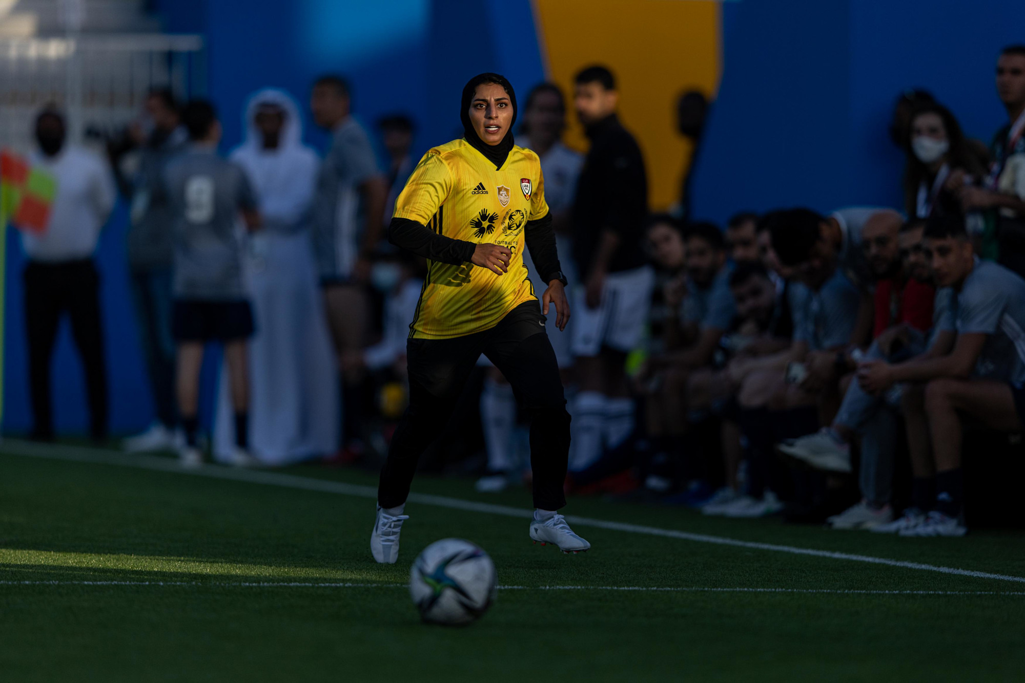 A general view of action during the UAE All Stars Football tournament at the Expo Sports Arena m30738