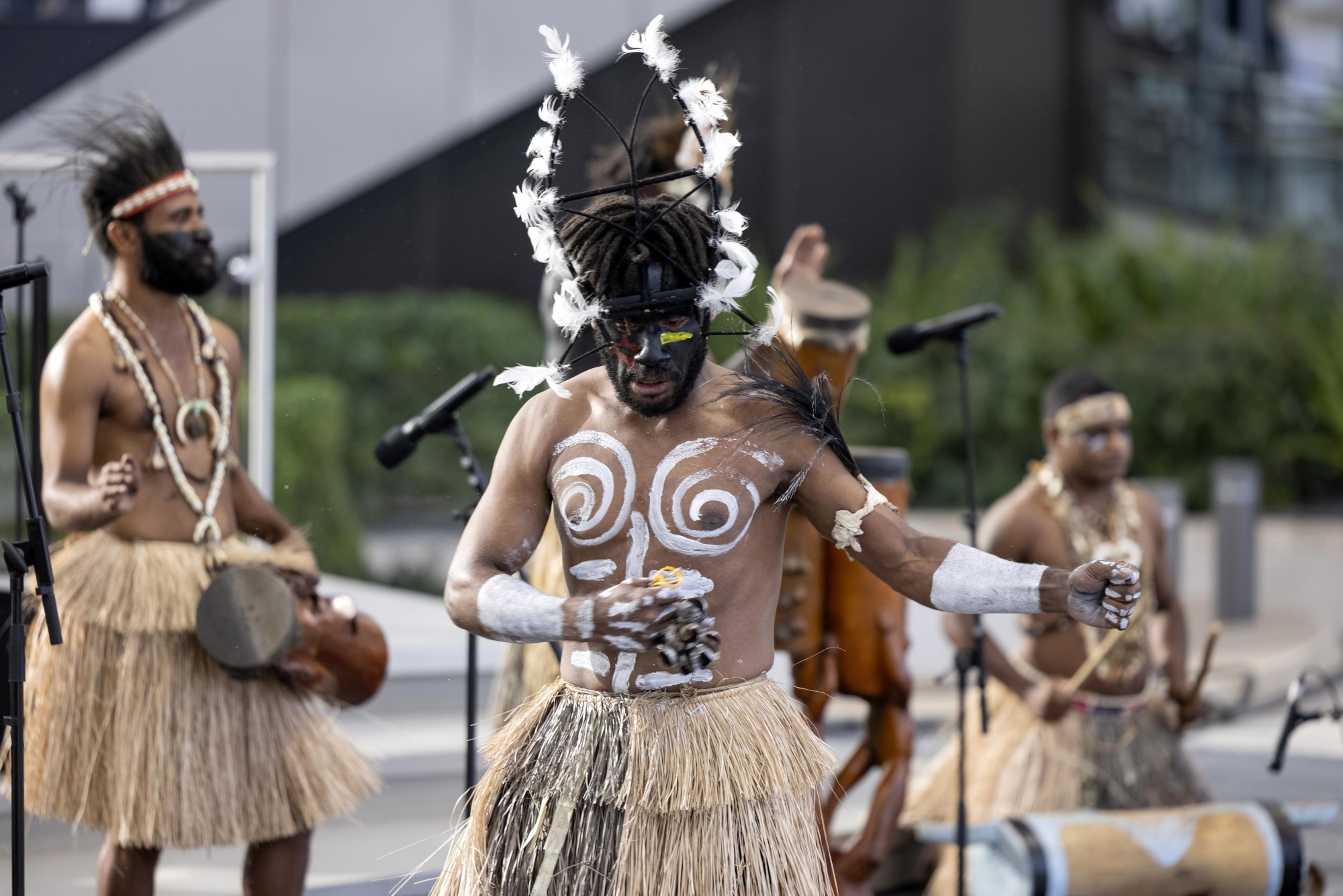 Cultural performance during the Papua New Guinea National Day Ceremony at Al Wasl m56790