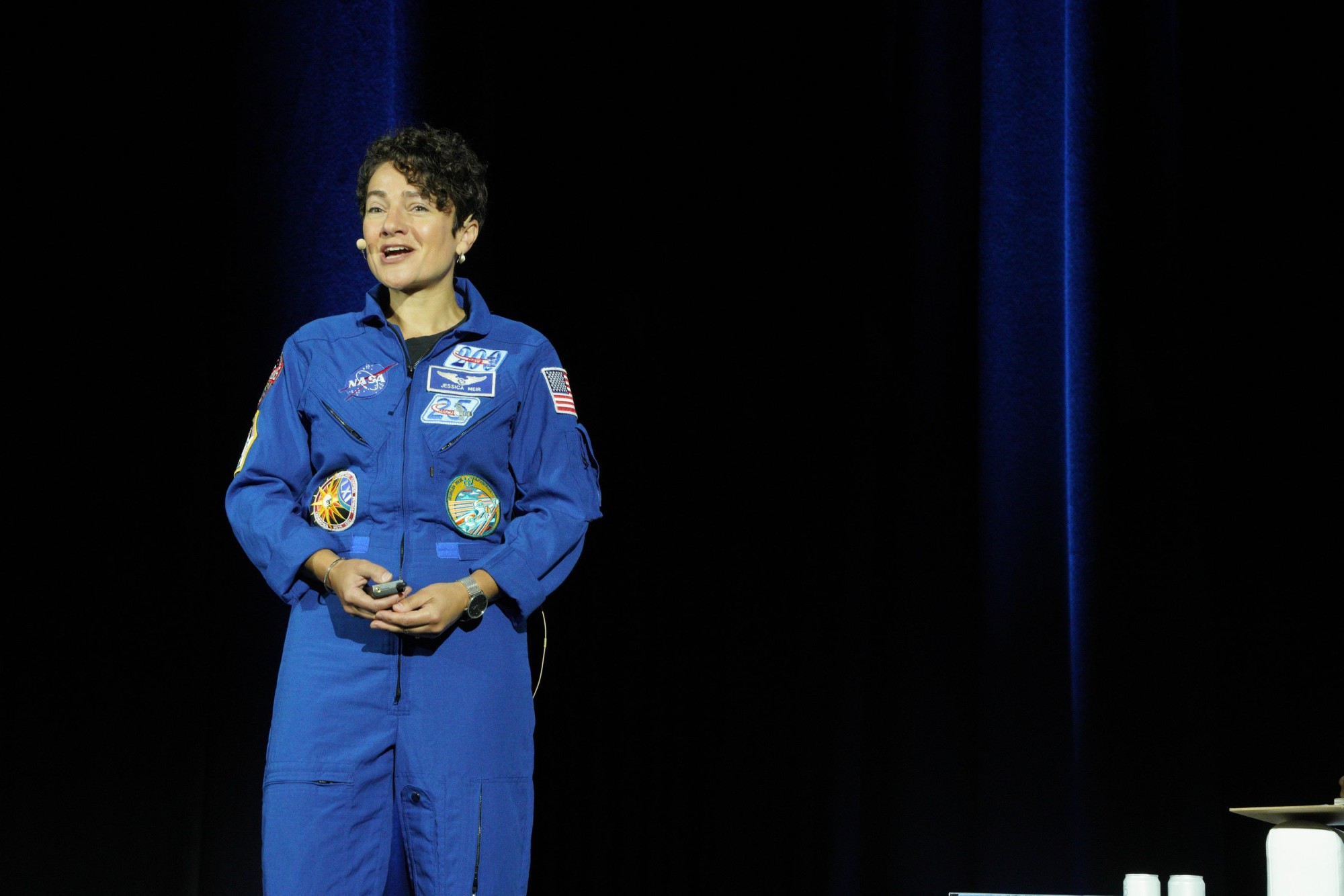 American NASA astronaut Jessica Meir speaks at Space Week at Dubai Exhibition Centre Web Image m5304
