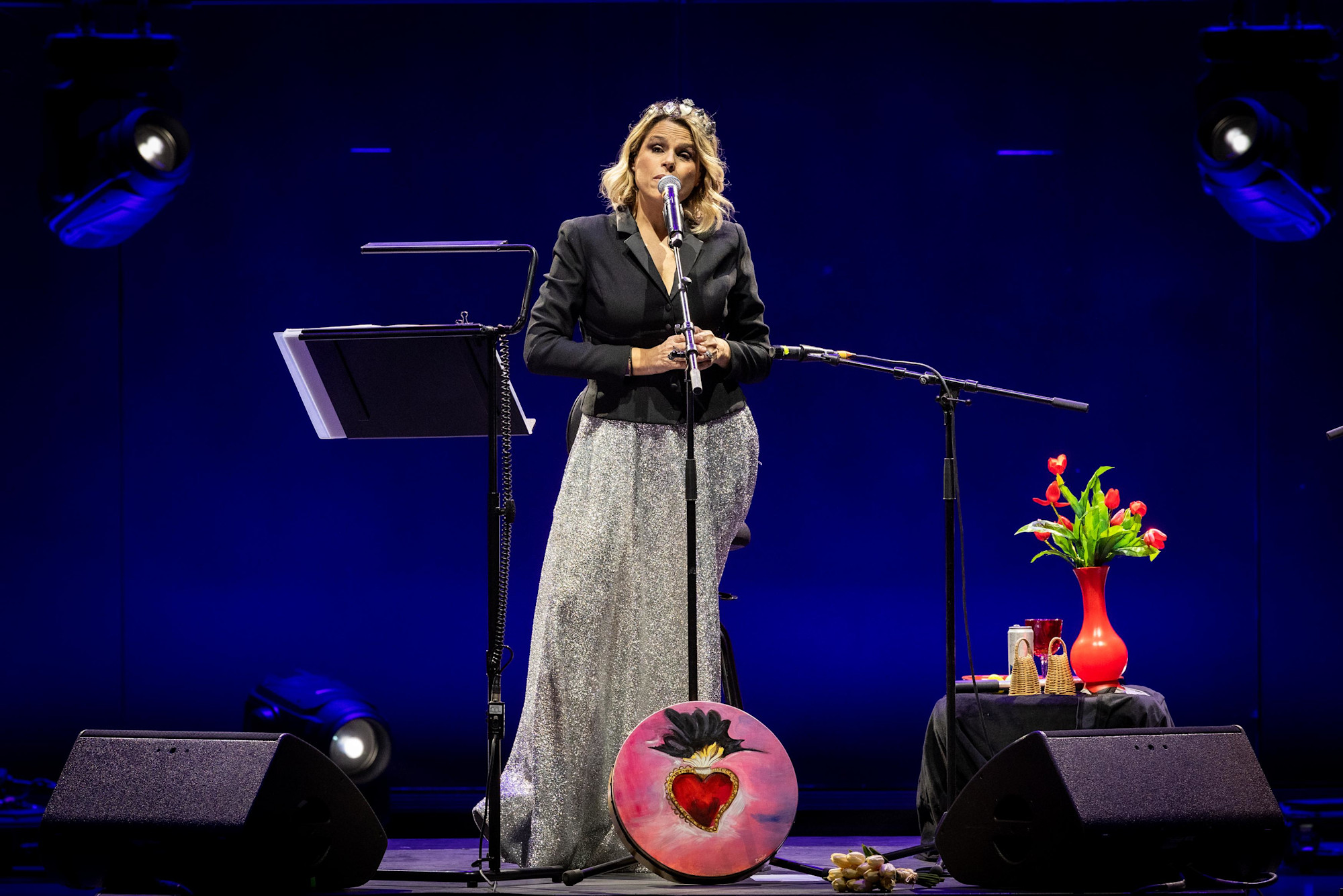 Iraqi and Italian musicians perform Tosca-s Morabeza at Dubai Millennium Amphitheatre m48129