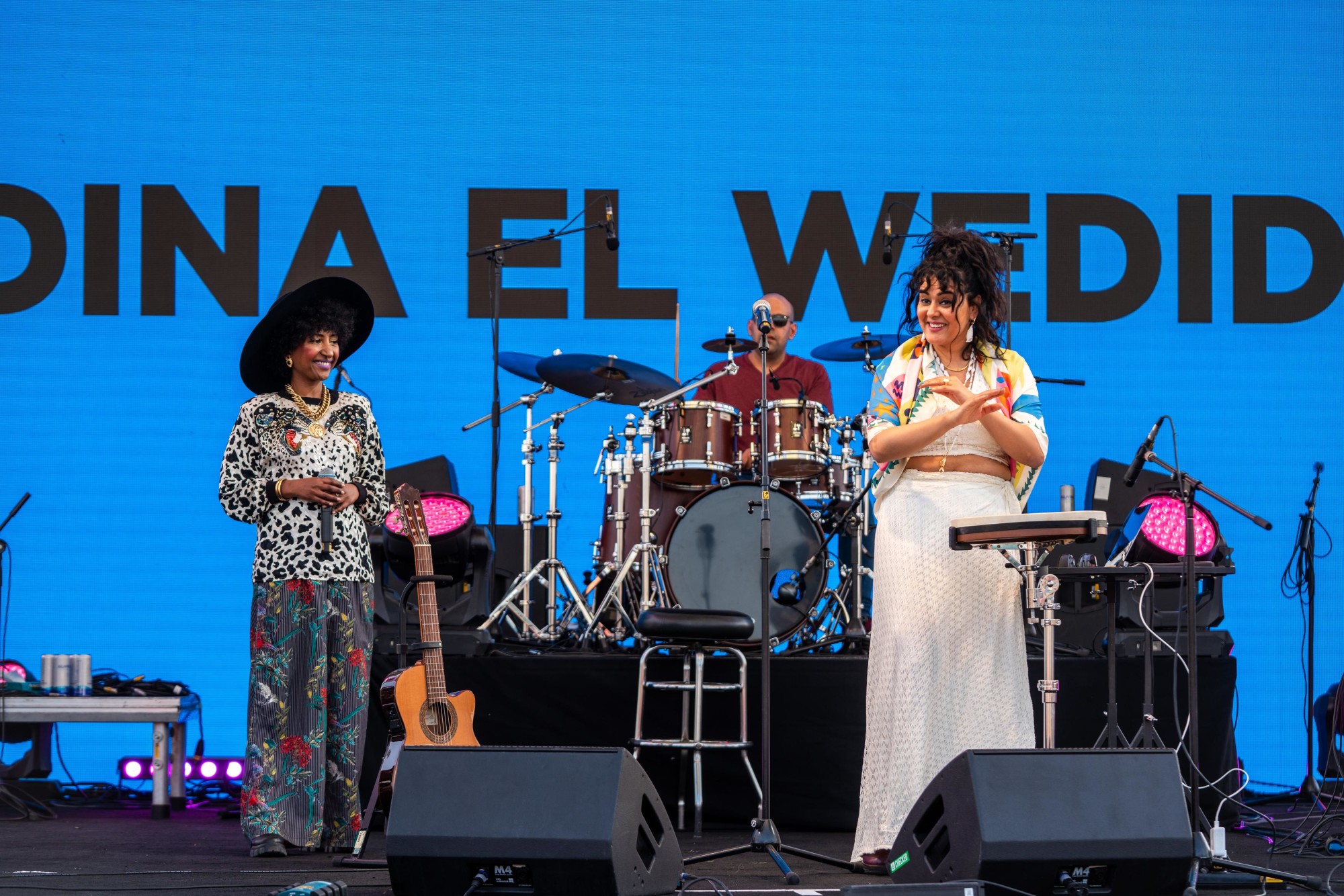 Dina El Wedidi and Alsarah perform during We, The Women Festival at Festival Garden m60061