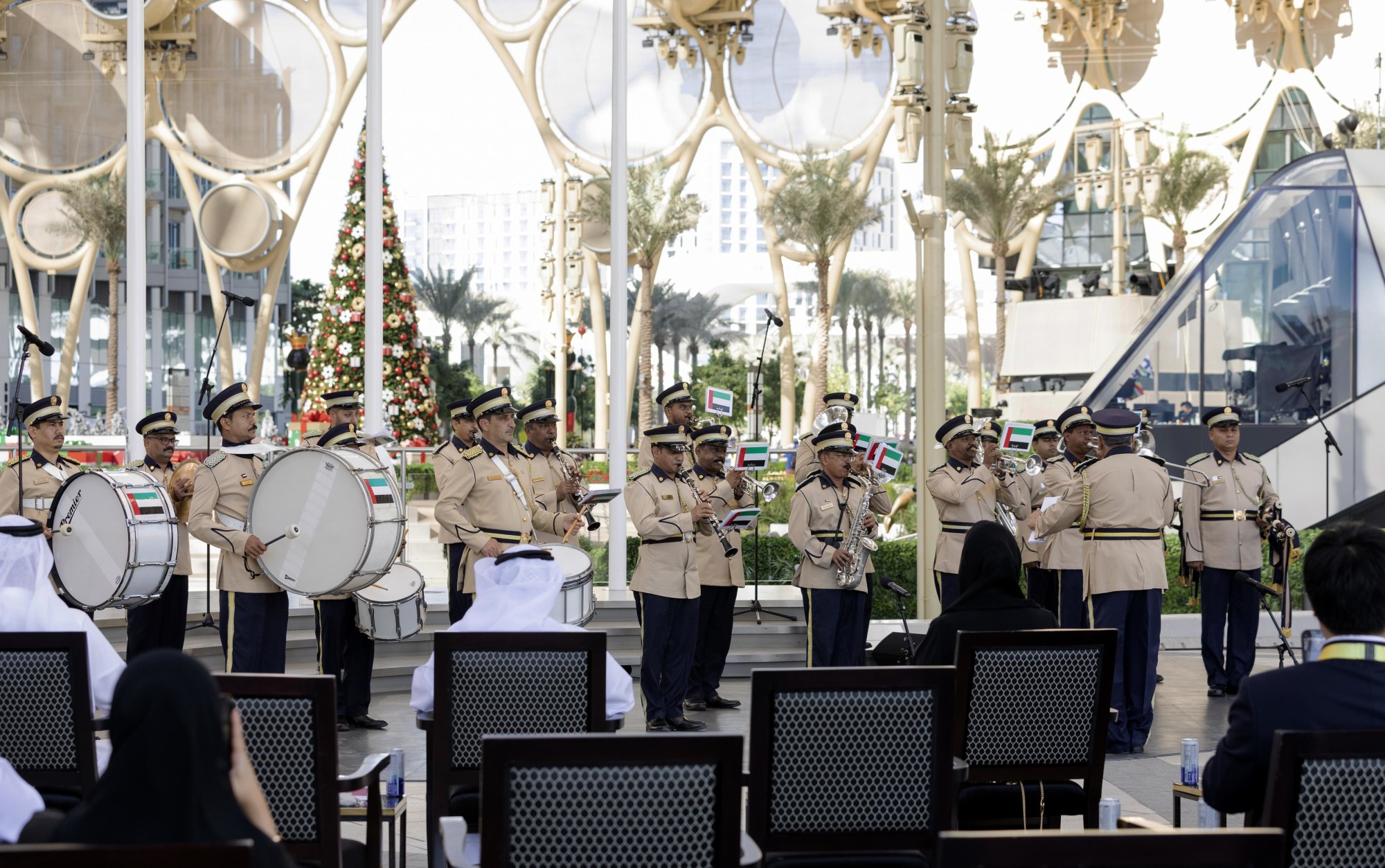 Marching Band performance during the League of Arab States Honour Day Ceremony in Al Wasl Plaza m25241