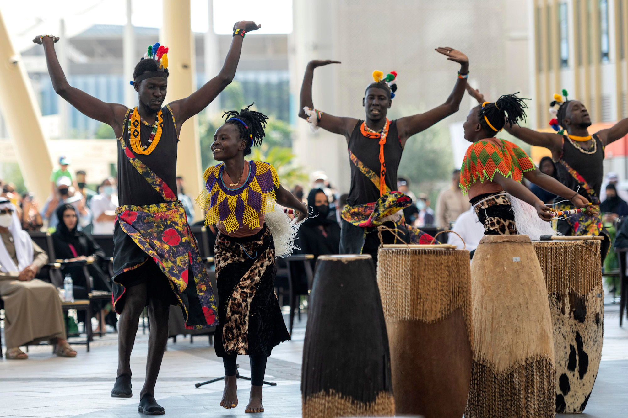 Cultural performance during the South Sudan National Day Ceremony at Al Wasl m52109