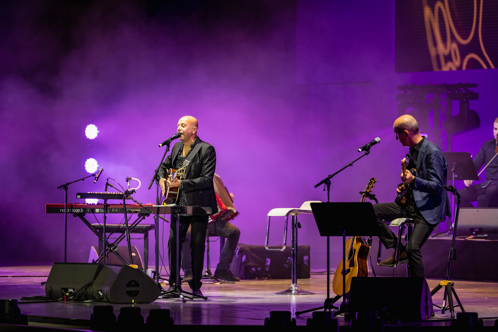 Radiodervish perform with Arab Orchestra of Nazareth at Dubai Millennium Amphitheatre m10908