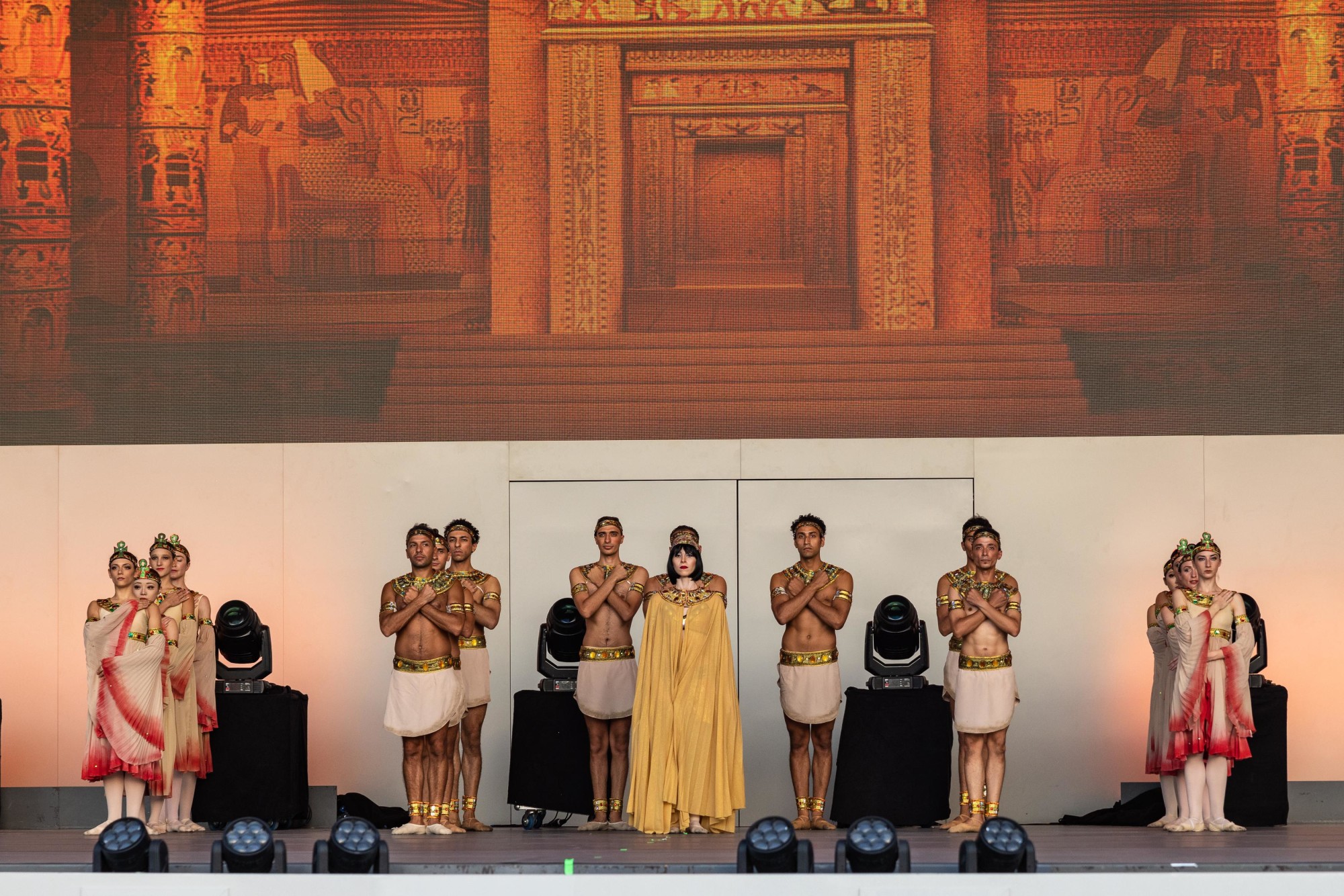 The National Troupe for Folkloric Arts of Egypt perform at Dubai Millennium Amphitheatre at Al Forsan Park m7497