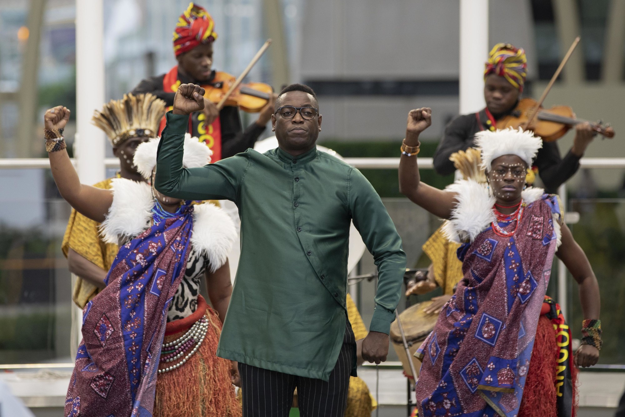 Cultural performance during Angola National Day Ceremony at Al Wasl m26298