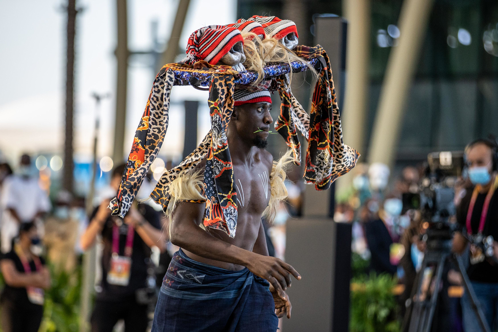 A cultural performer during the Nigeria National Day Ceremony at Al Wasl m16268
