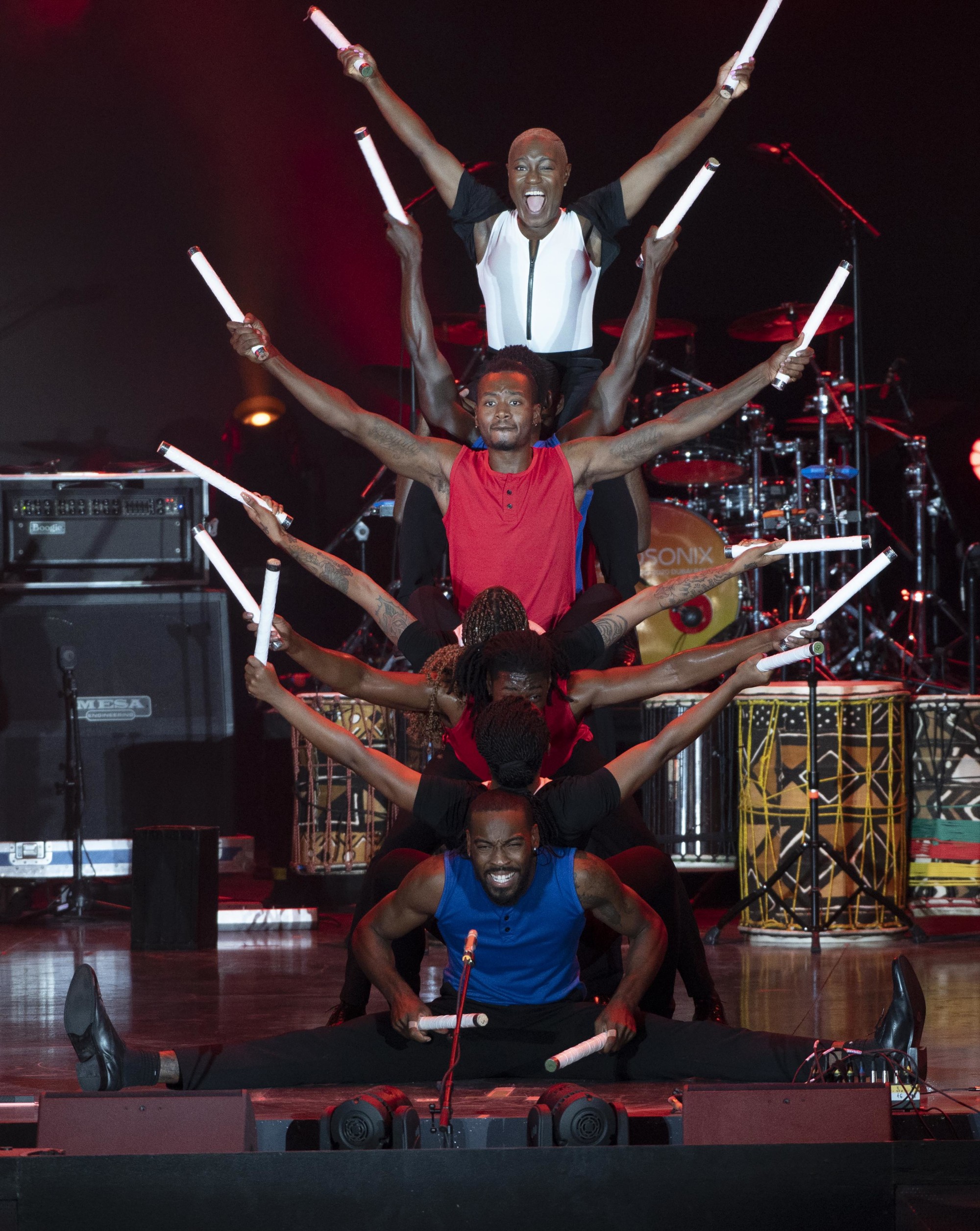 Step Afrika! perform during the World Beats event of the Expo Beats series at the Jubilee Stage m2655