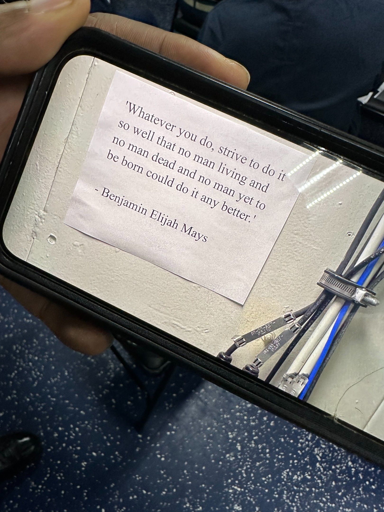 the quote TRAINO has above his computer