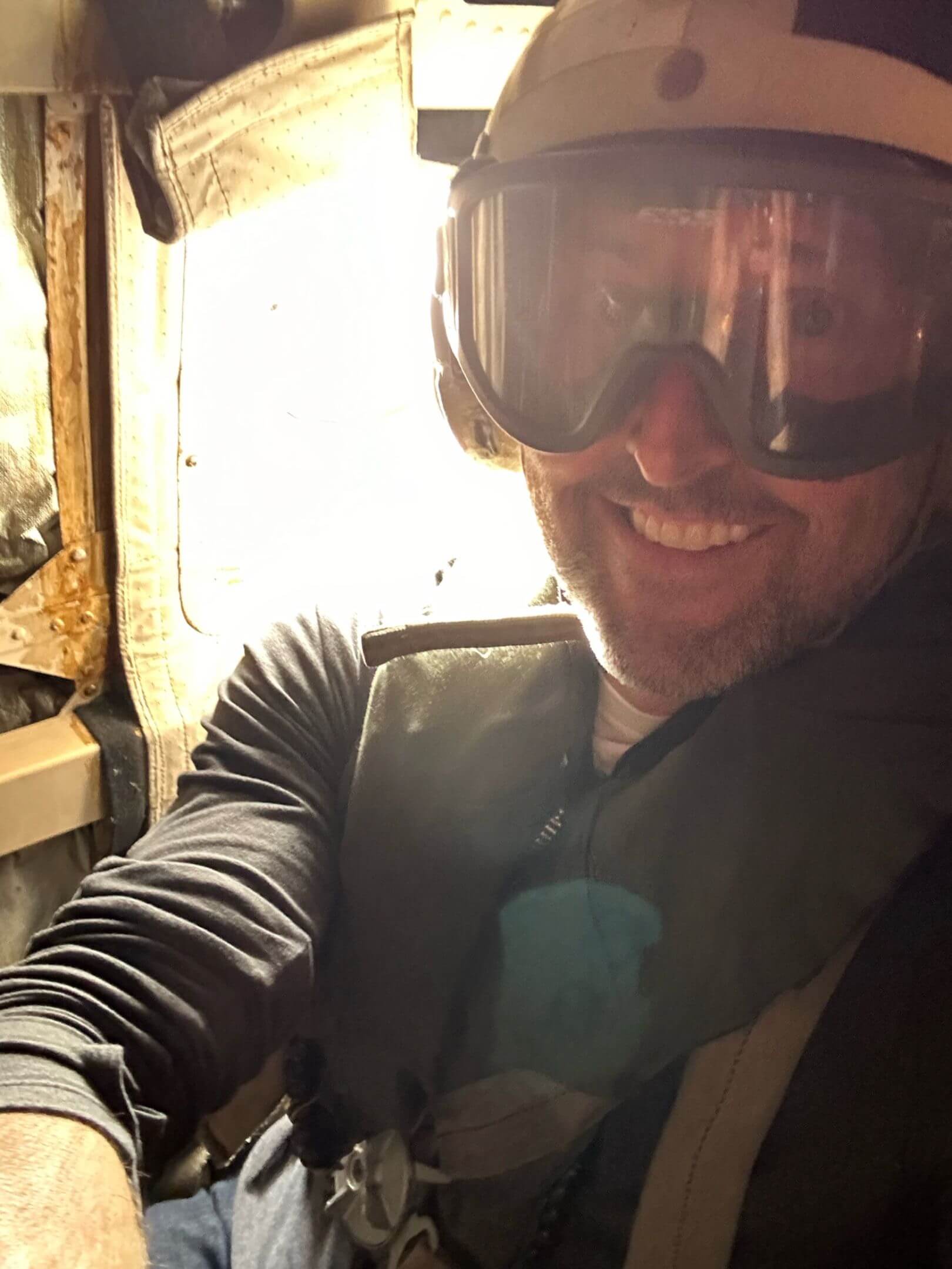 Brian's widow seat during CAT Launch off an aircraft carrier