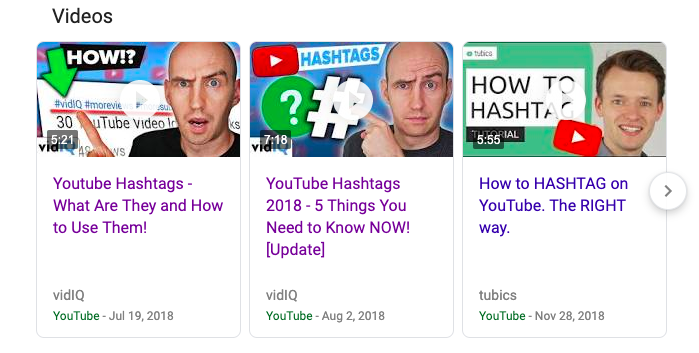 Google Search Results for Video