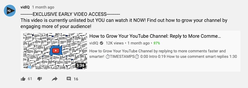 YouTube Community Tab Test 1