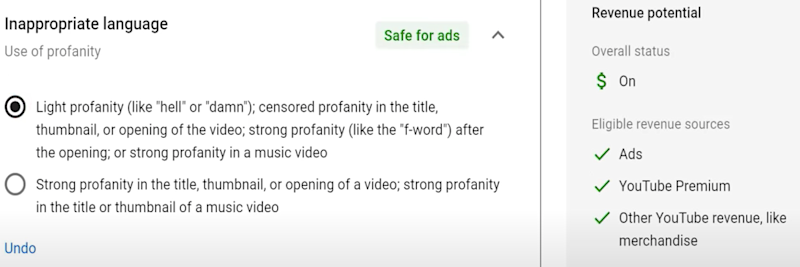 Ad Suitability Questions YouTube